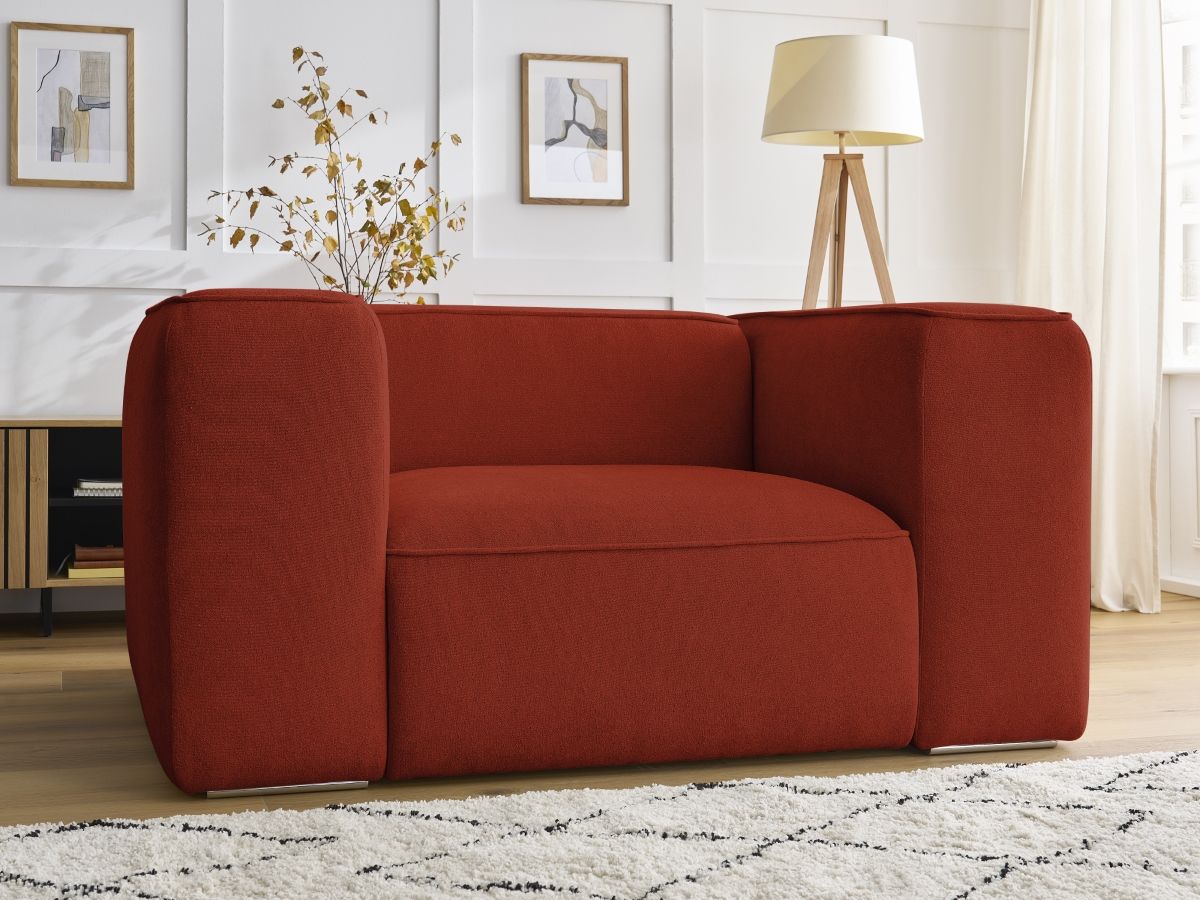 Bobochic Zephyr Sessel Strukturstoff Orange