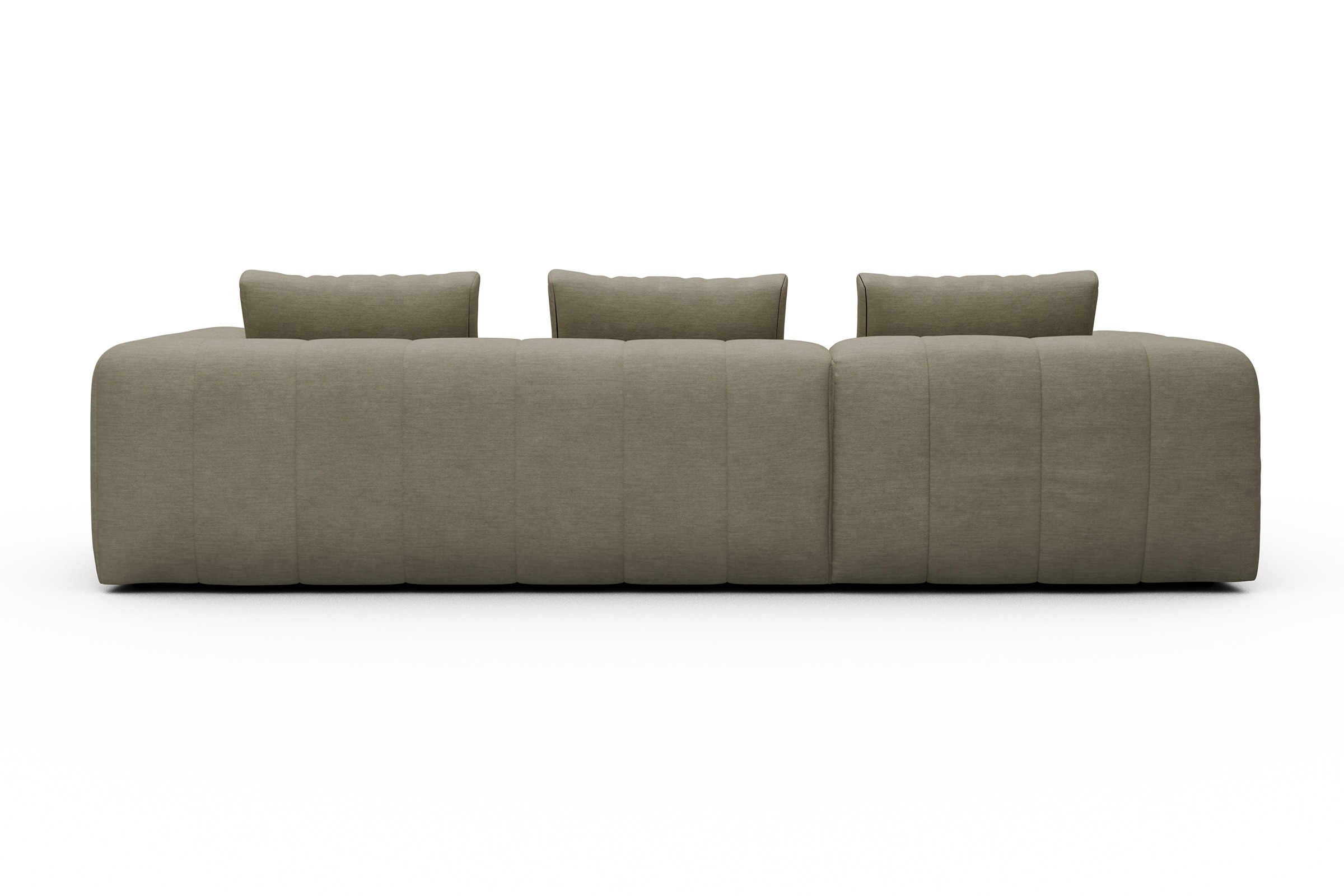 Ecksofa Hugo 2,5-Sitzer Armlehne rechts mit Chaiselongue Vivus-Dusty-Sand