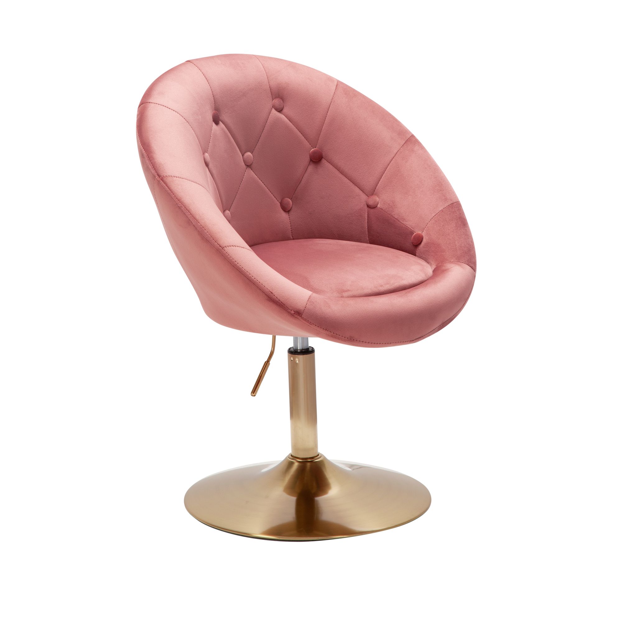 Loungesessel Fresvik Samt Rosa 67 × 62 × 100 cm