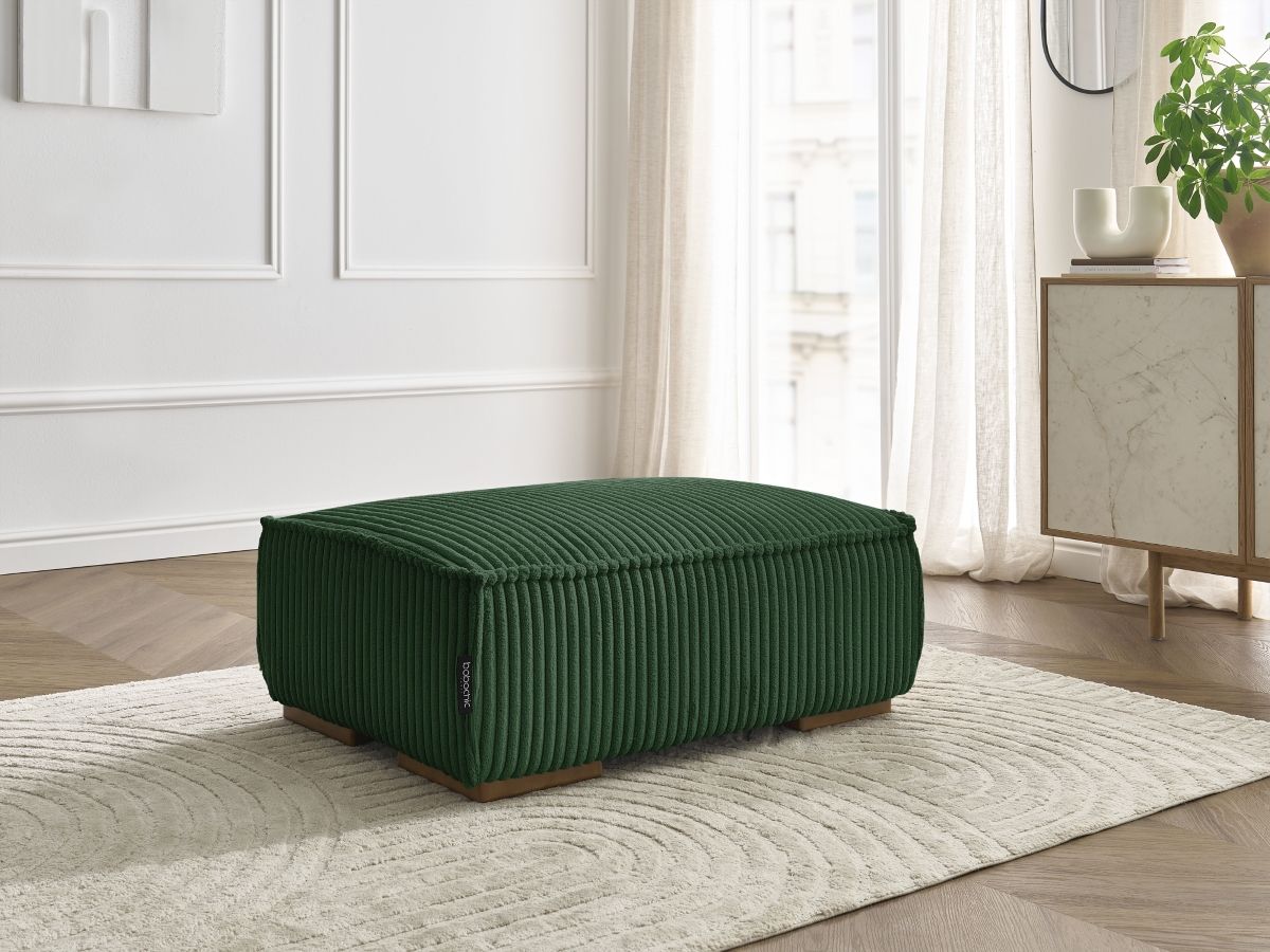 Bobochic Chelsea Pouf Breitcord weich Grün