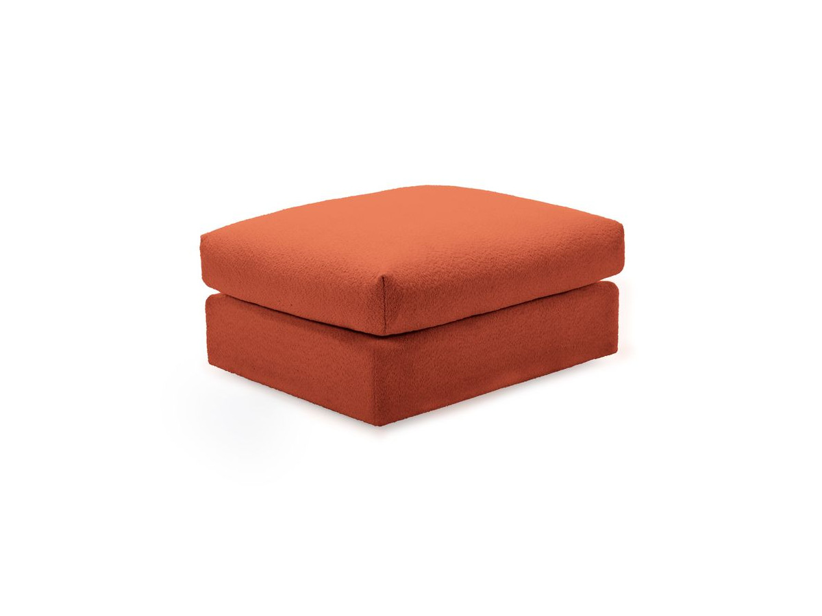 Bobochic Paris Pouf, sehr weich Bouclé-Stoff Orange