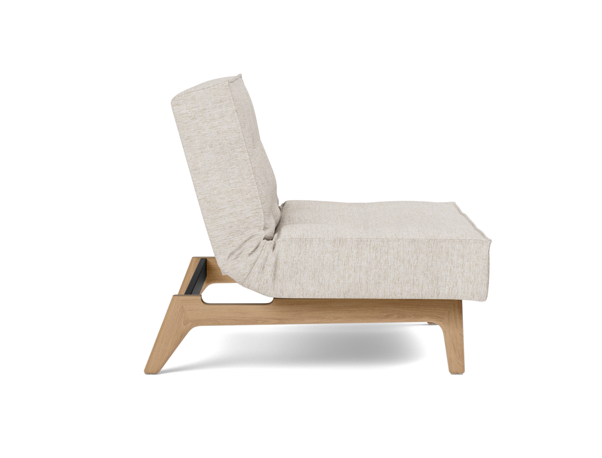 Sessel Splitback Chenille Yuveno 470-Natural Beine Eiche