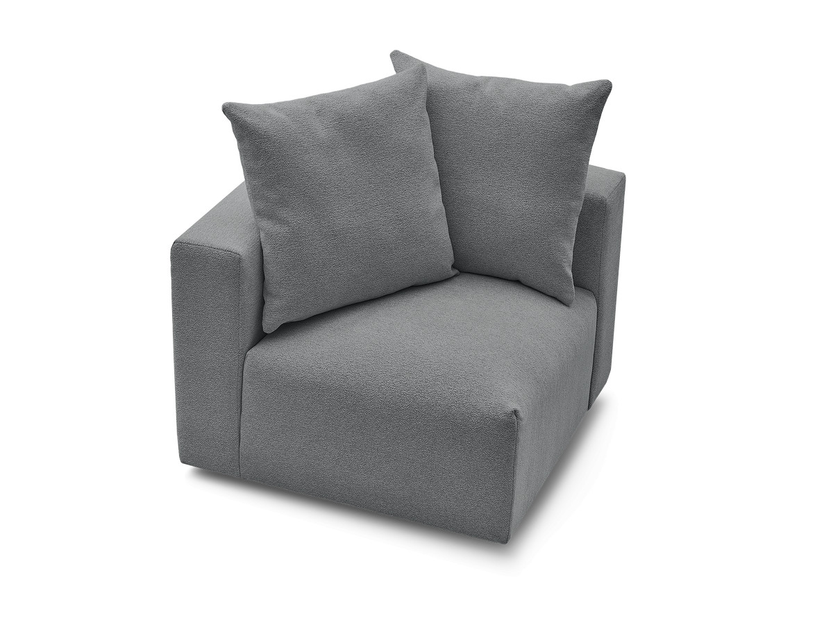 Bobochic Voltaire Eckmodul Melange-Stoff Dunkelgrau Ecke links