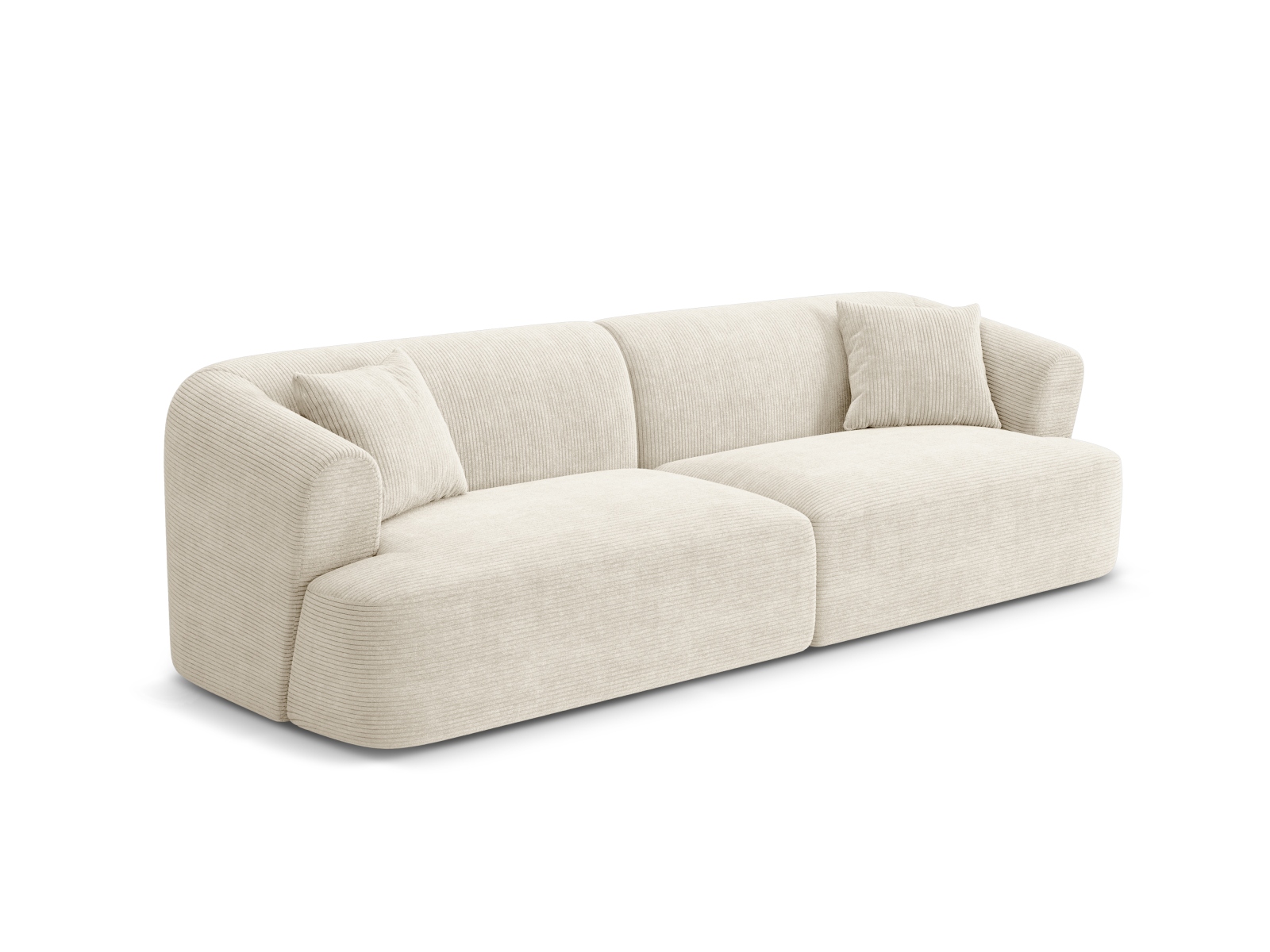Cosmopolitan Design Sofa Campi 4-Sitzer Kord Lincoln D Helles Beige