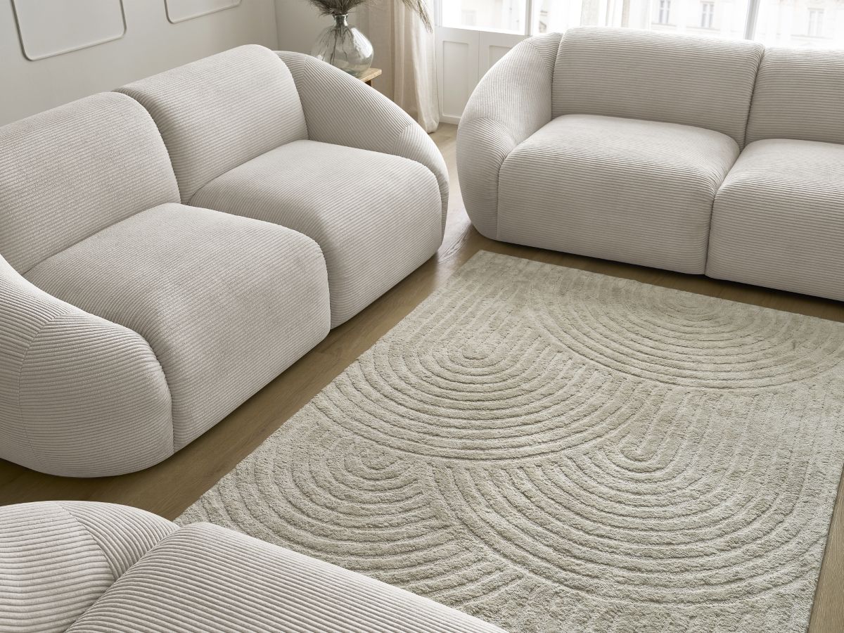 Bobochic Tina Sofa 6-Sitzer Cordsamt Beige