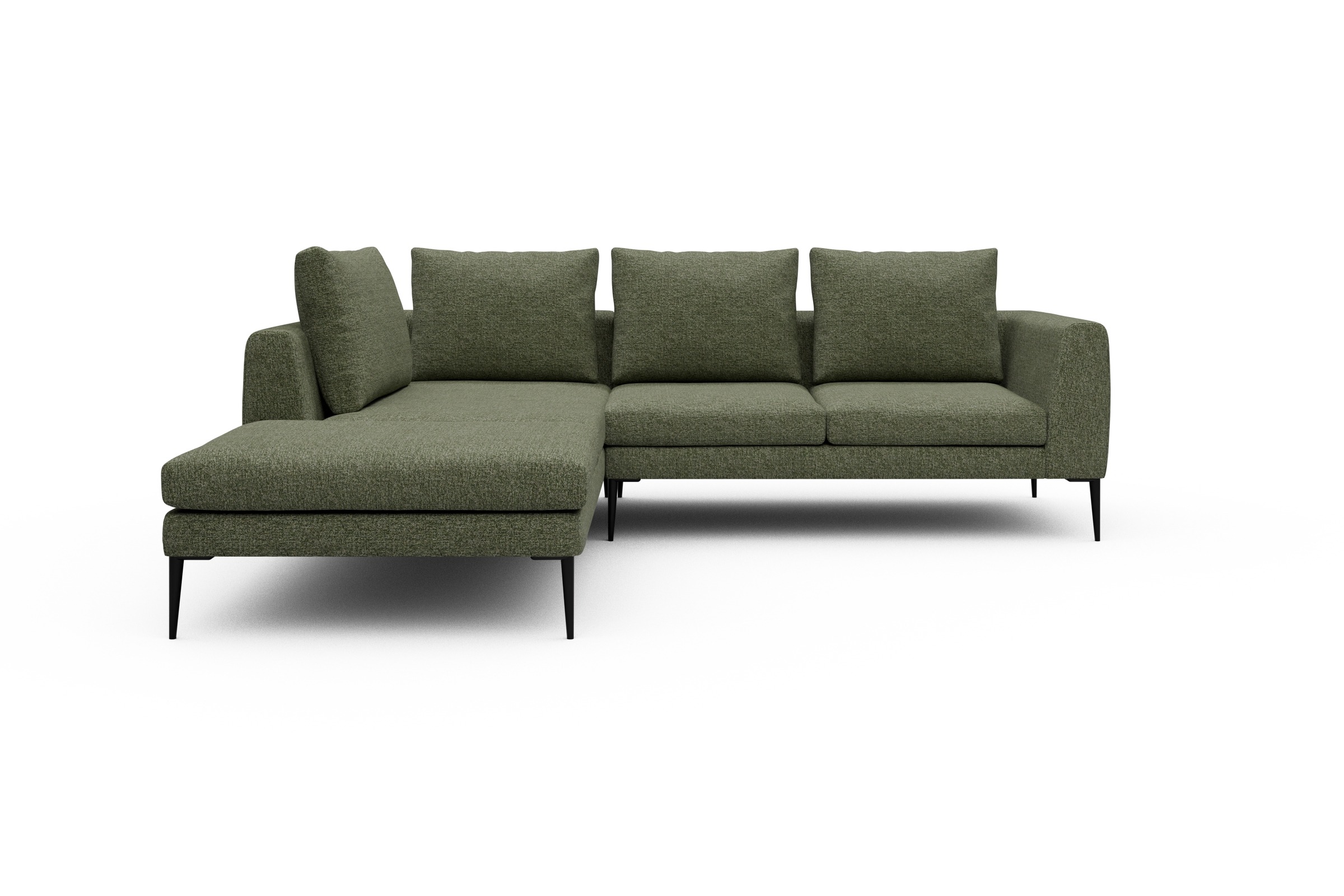 Skandi Home Ecksofa Paul Relax-Ecke links mit 2-Sitzer Carreno-Vivid-Green moebelfaktor