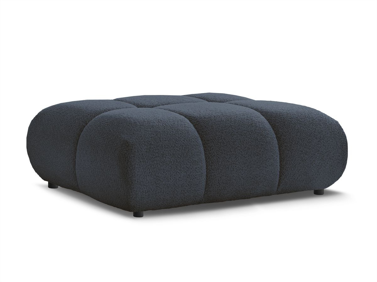 Bobochic Alya Pouf Bouclé-Stoff Dunkelblau