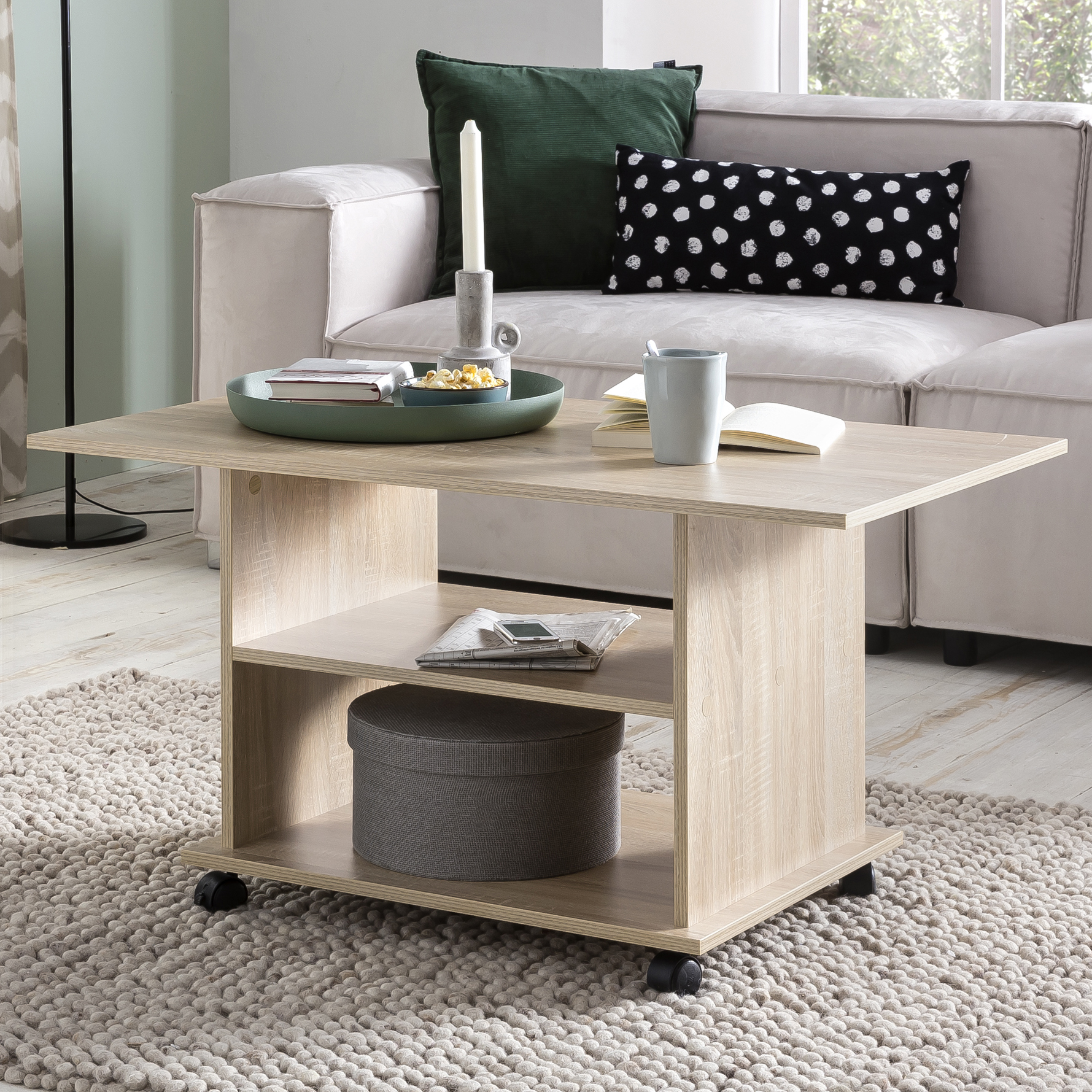 Couchtisch Fjaera Sonoma 95 × 54,5 × 51 cm