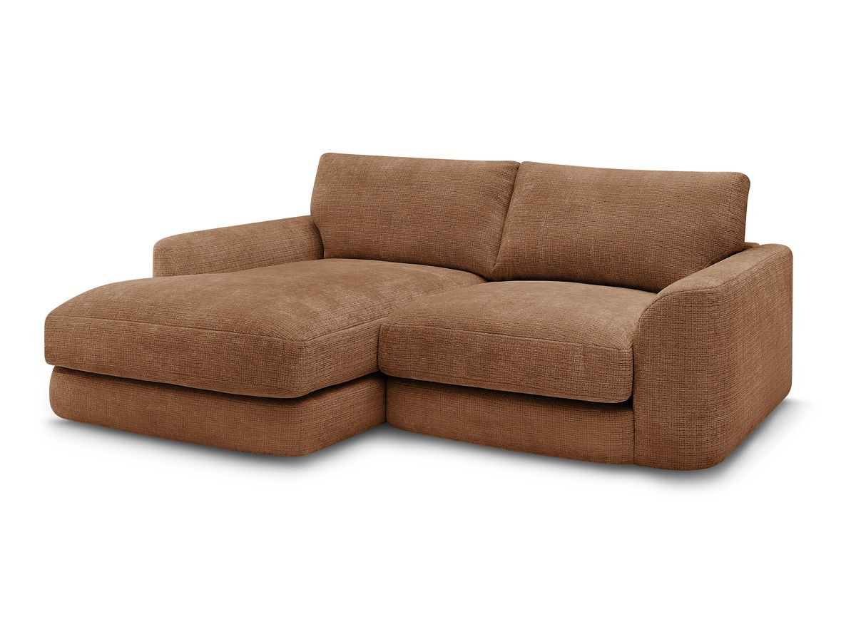 Bobochic Leonore Ecksofa Strukturstoff Orange Ecke links
