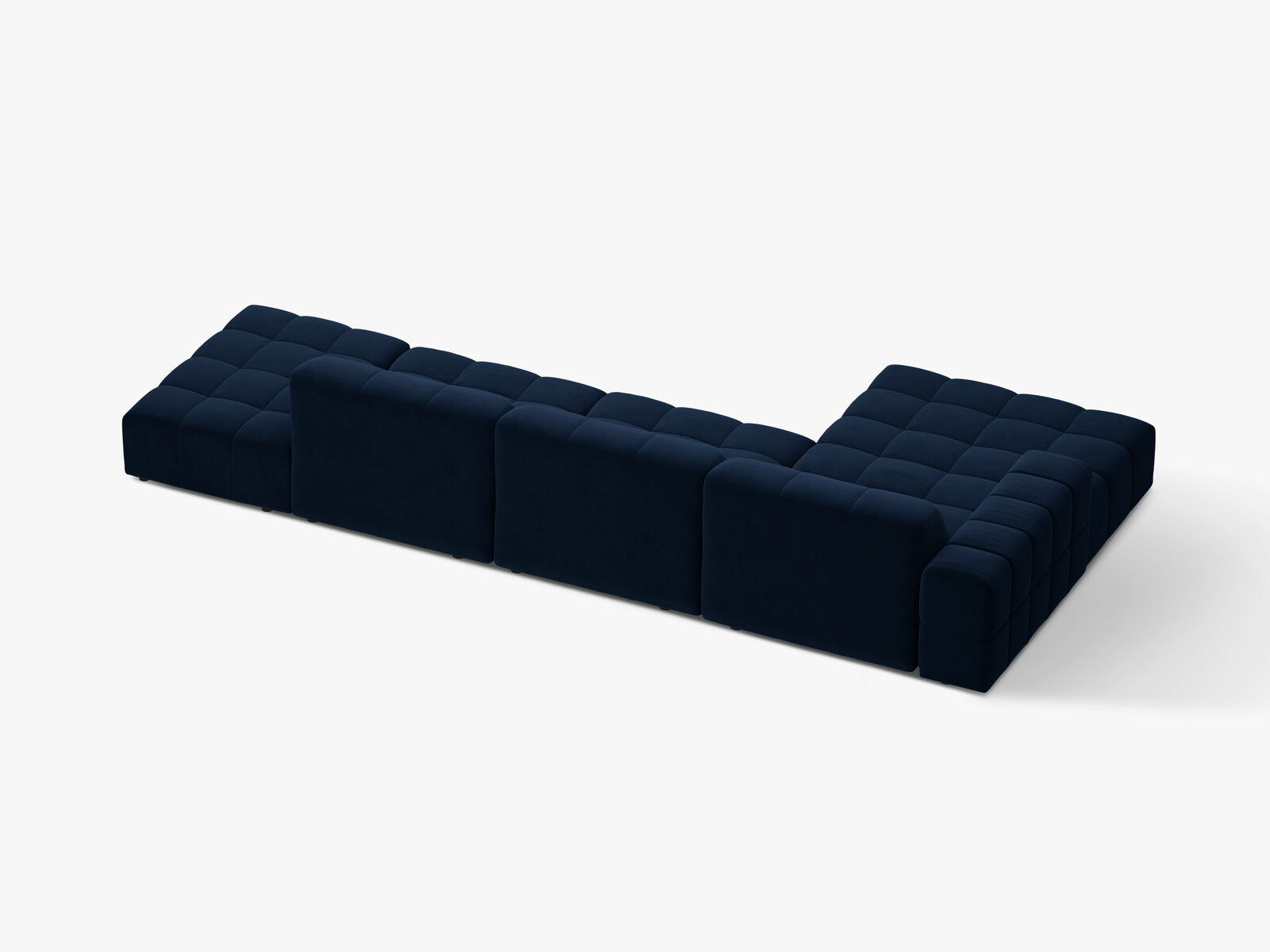 Micadoni Ecksofa Jennifer 5-Sitzer Links Samt Bluvel Königsblau
