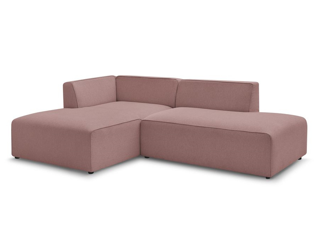 Bobochic Megeve Ecksofa Melange-Stoff Rosa Ecke links