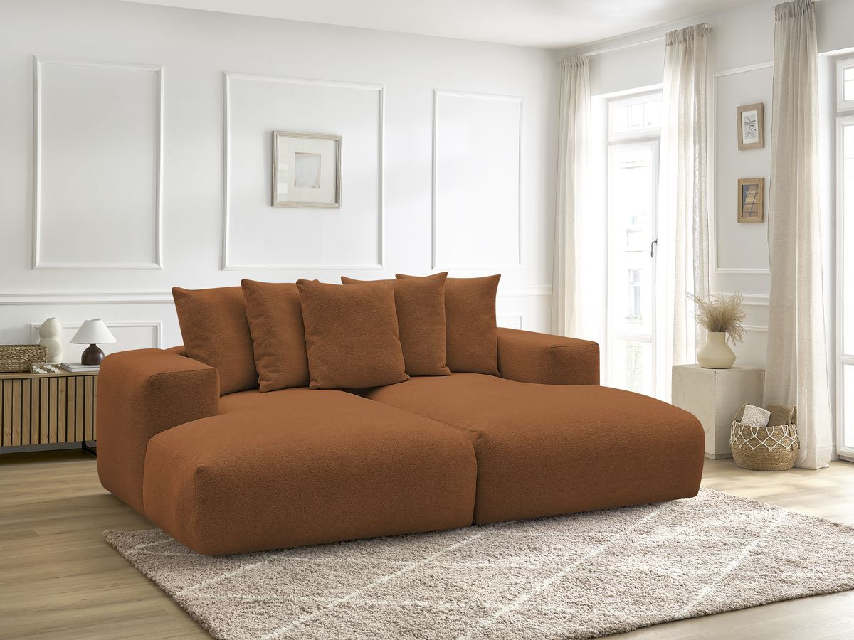 Bobochic Voltaire Sofa 4-Sitzer 248 × 170 cm Melange-Stoff Orange