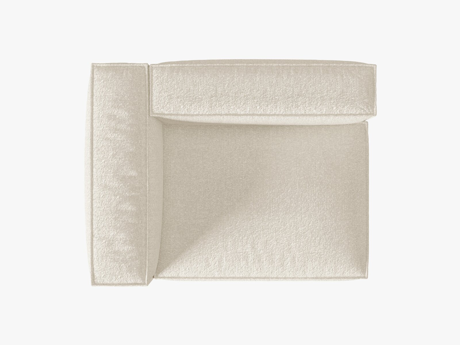 Micadoni Eckmodul Nuria 2-Sitzer Links Boucle Elfenbein