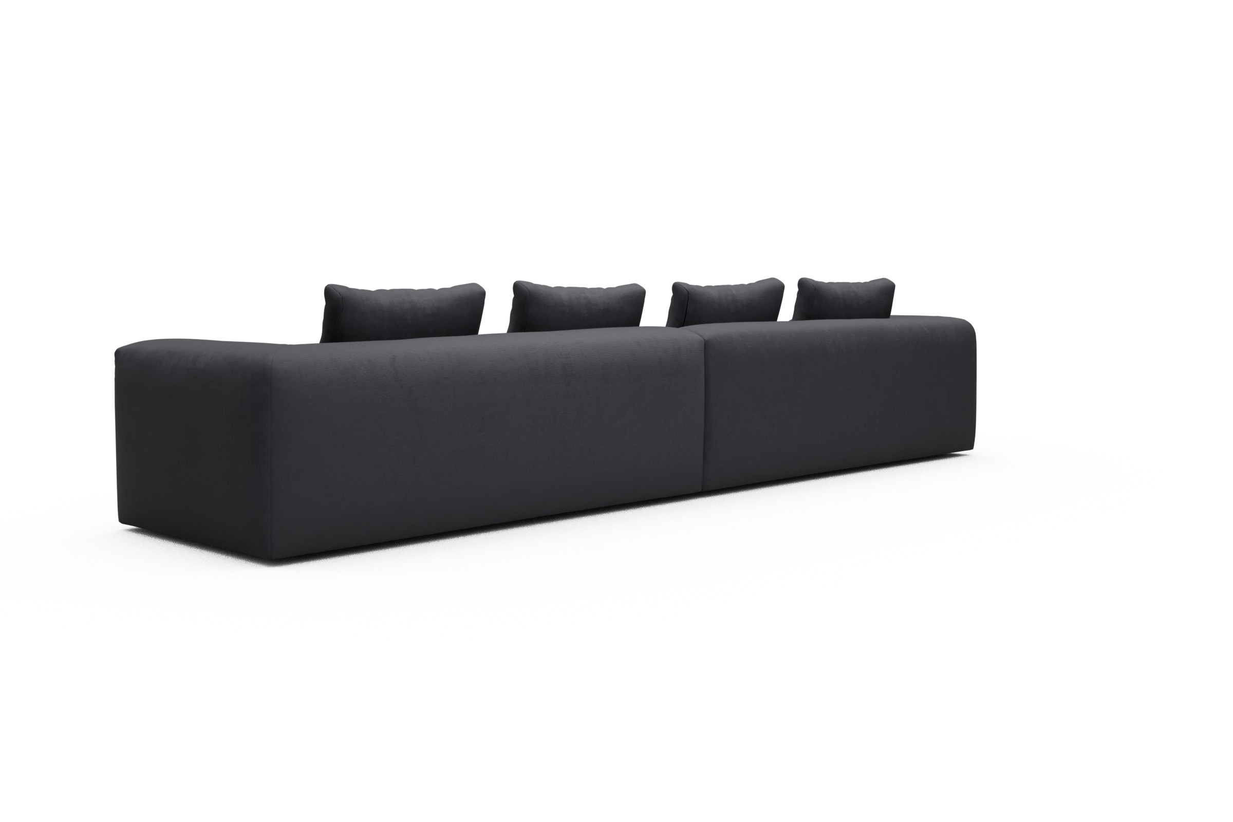 Sofa Modulares XXL Sofa Fred 5-Sitzer Cordufine-Slate-Grey