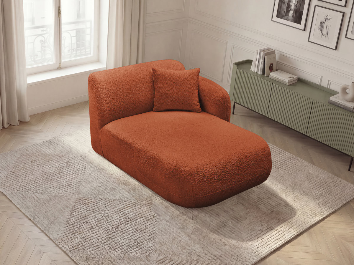 Bobochic Anda Méridienne-Modul Chenille Orange Ecke rechts