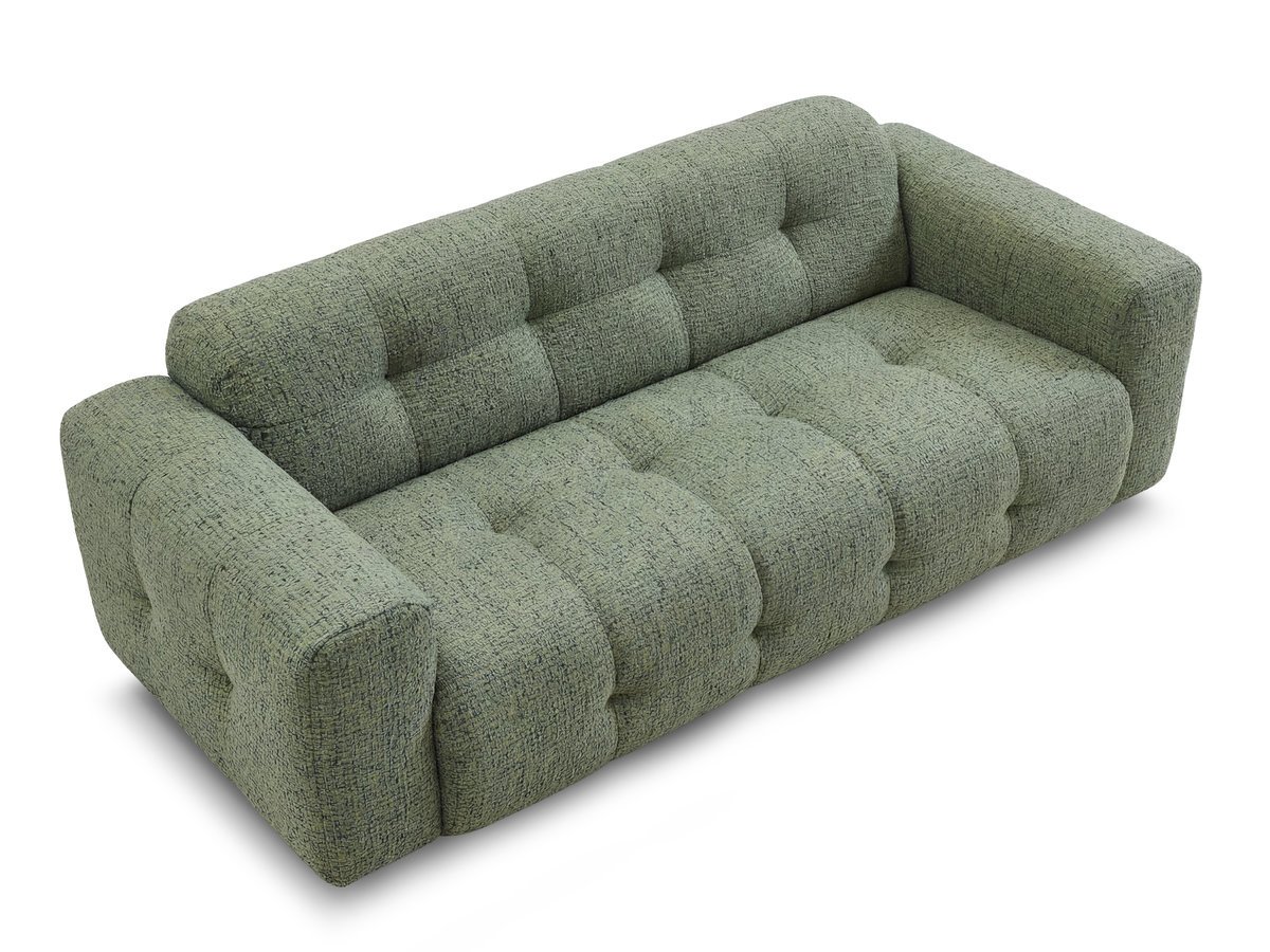 Bobochic Laura Sofa 3-Sitzer Melange-Stoff Hellgrün
