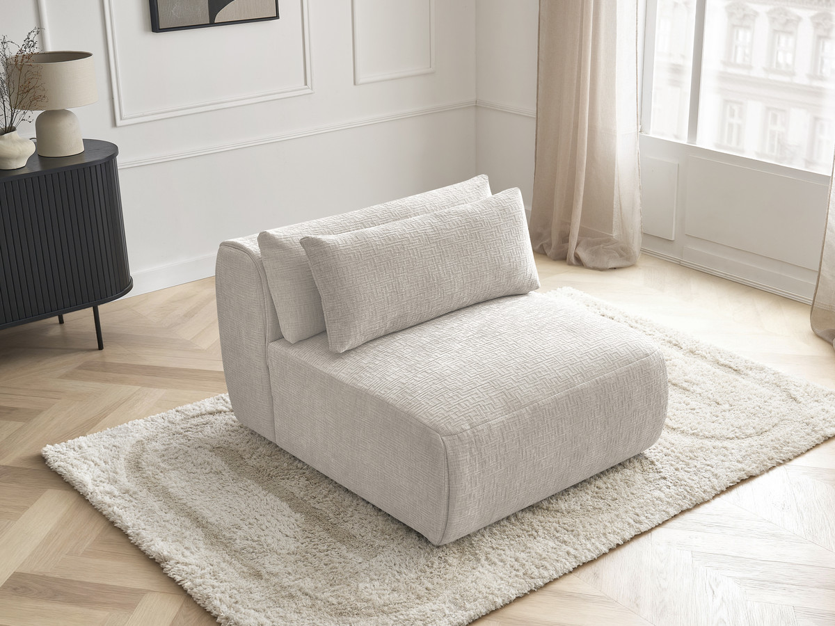 Bobochic Jana Sofamodul 1-Sitzer Strukturstoff Beige