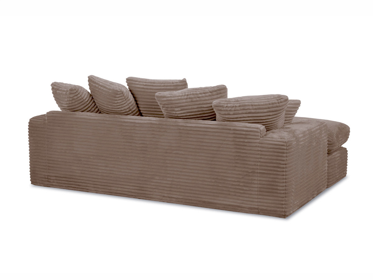 Bobochic Nevada Sofa 3-Sitzer 226 × 150 cm Breitcord weich Taupe