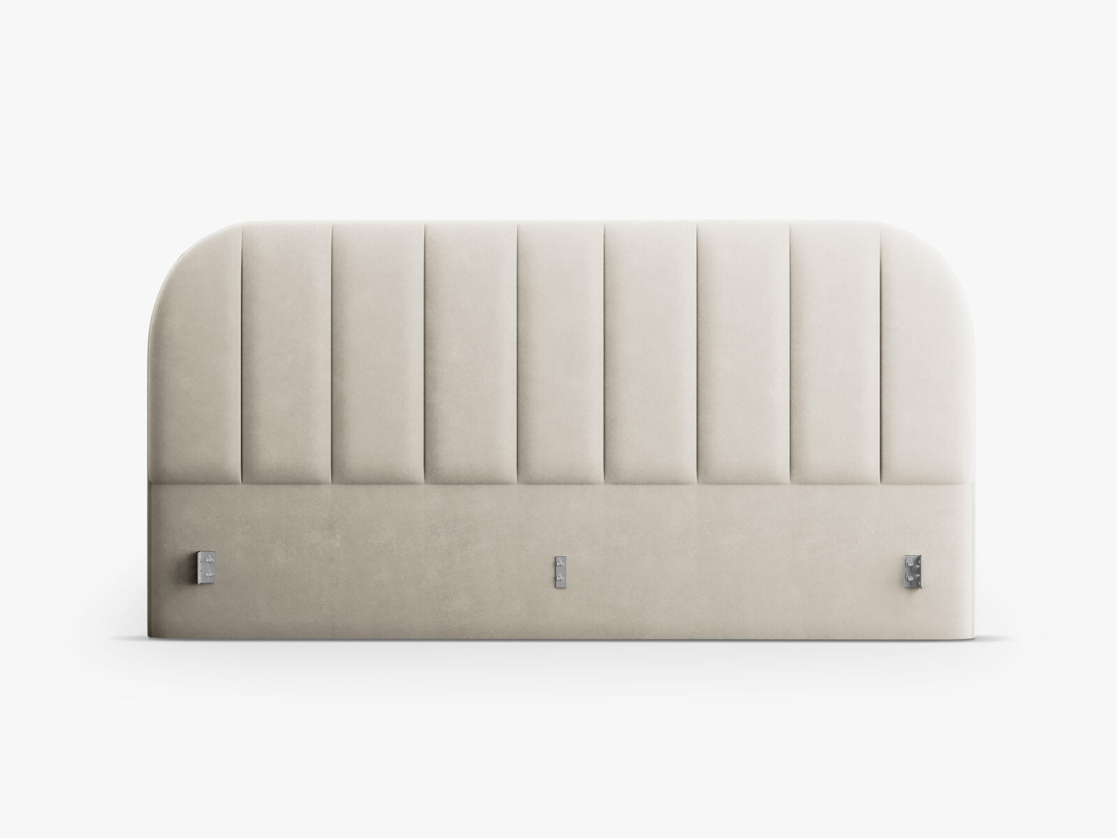 Micadoni Billy Samtiger Kopfteil Samt Bluvel Dunkelbeige 150.5x100