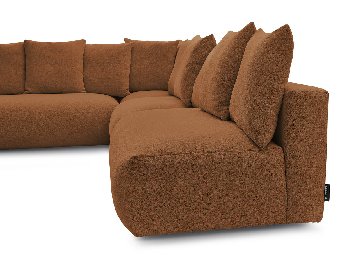 Bobochic Voltaire Ecksofa 322 × 268 cm Melange-Stoff Orange Ecke links