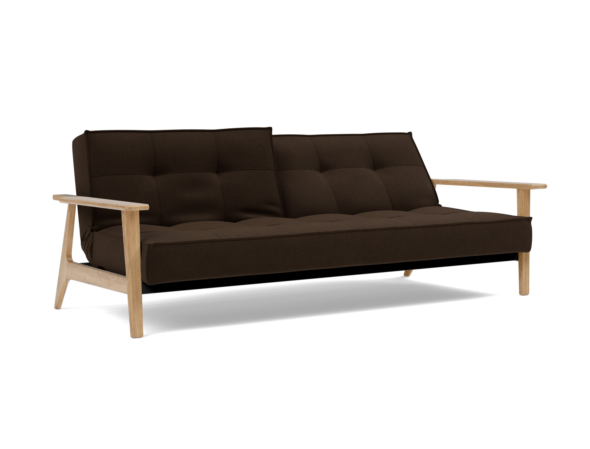 Schlafsofa Splitback Frej Strukturierter Stoff Taura 358-Chocco