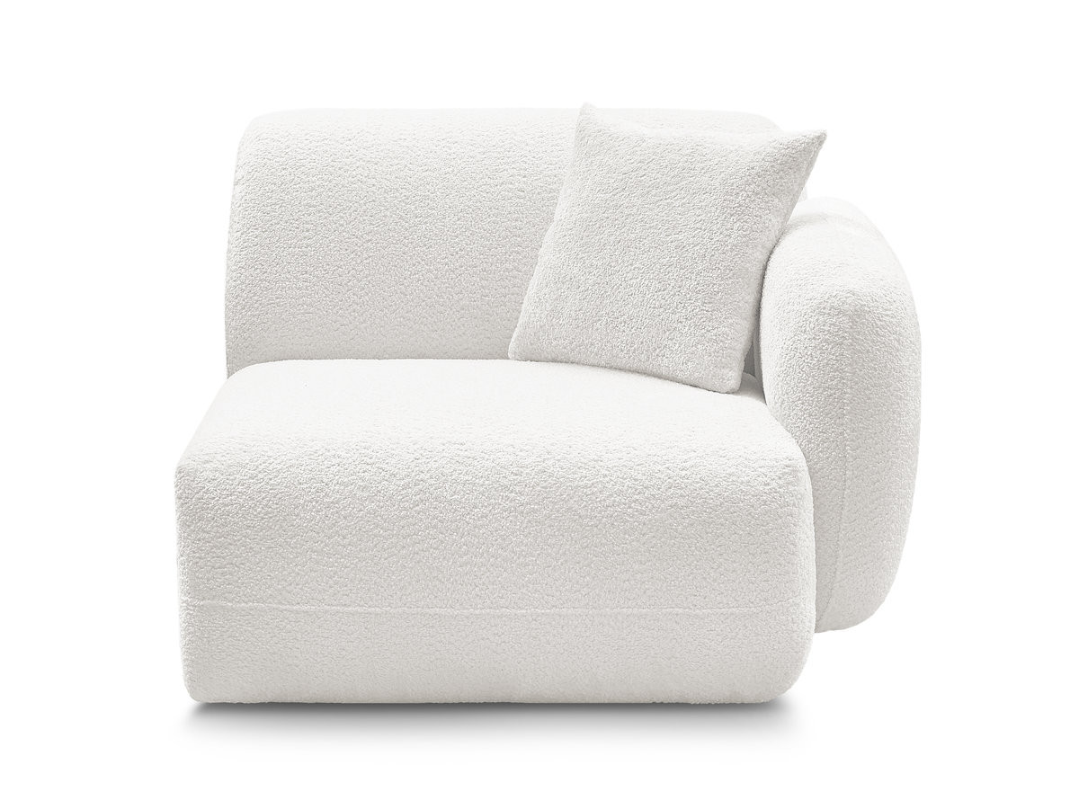 Bobochic Anda Sofamodul 1-Sitzer 104 × 103 cm Chenille Weiß Ecke rechts