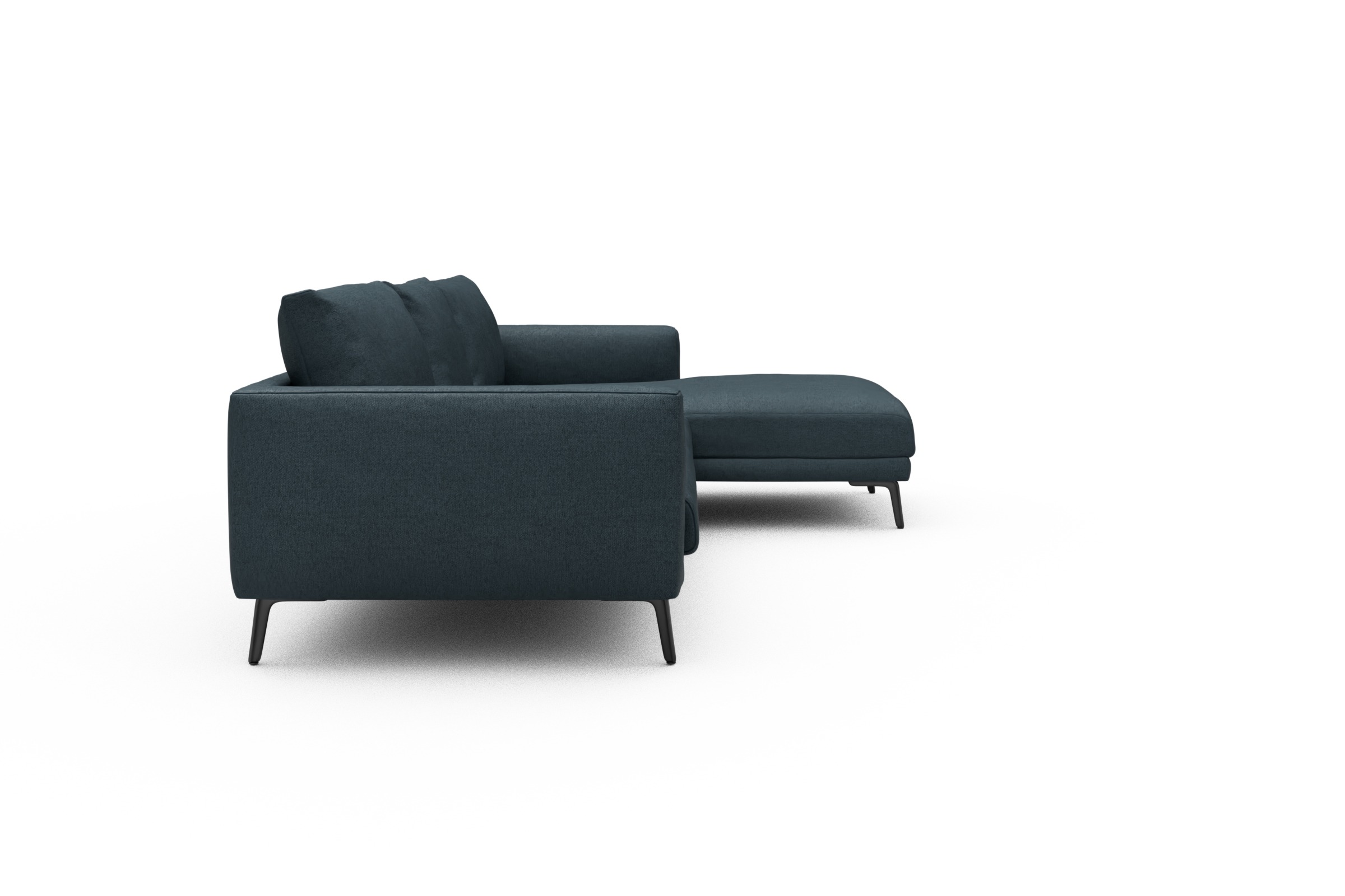 Ecksofa Karl Chaiselongue rechts mit 2,5-Sitzer Denari-Royal-Blue