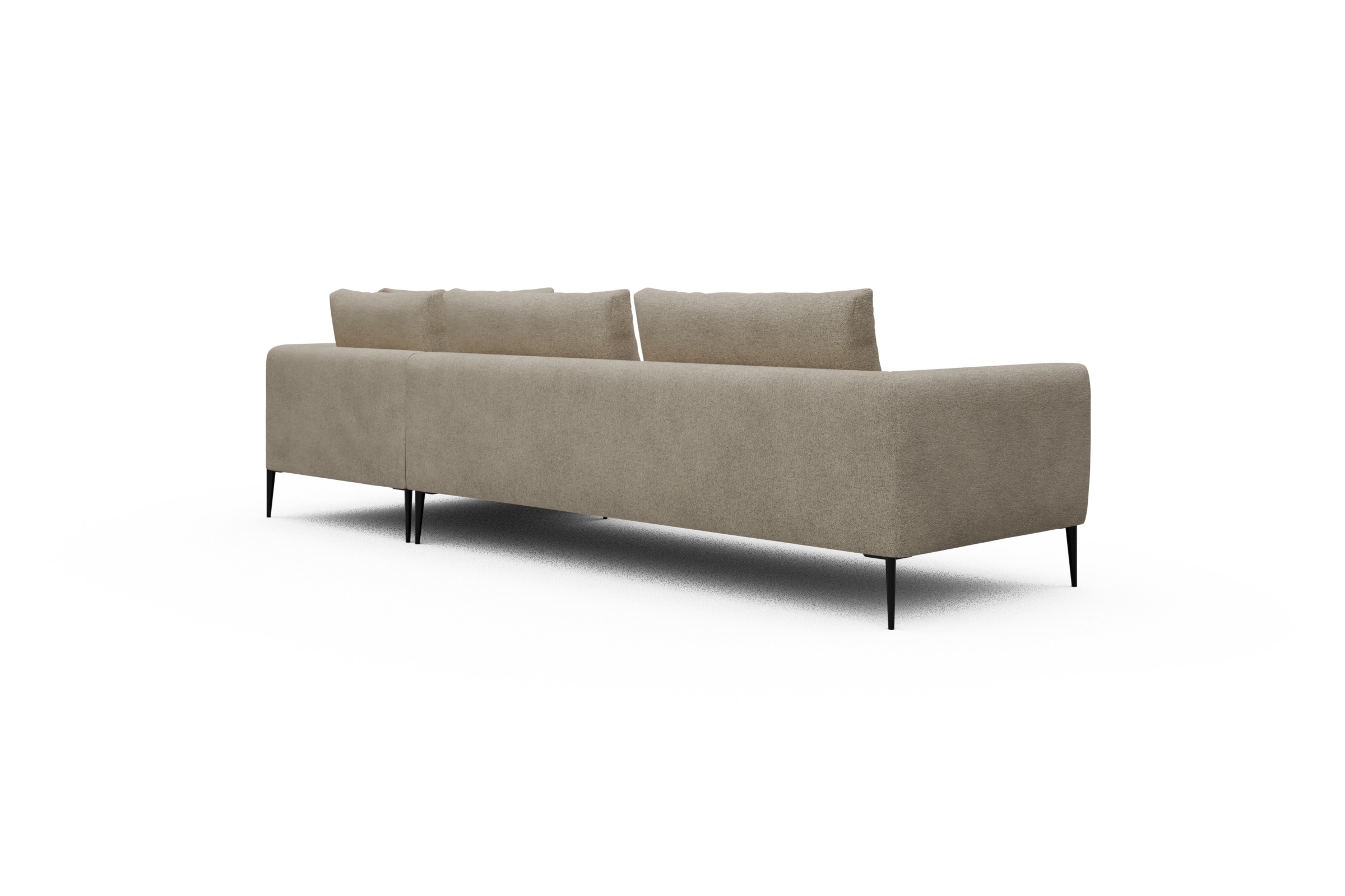 Ecksofa Paul Relax-Ecke links mit 3-Sitzer Boucle-Beige