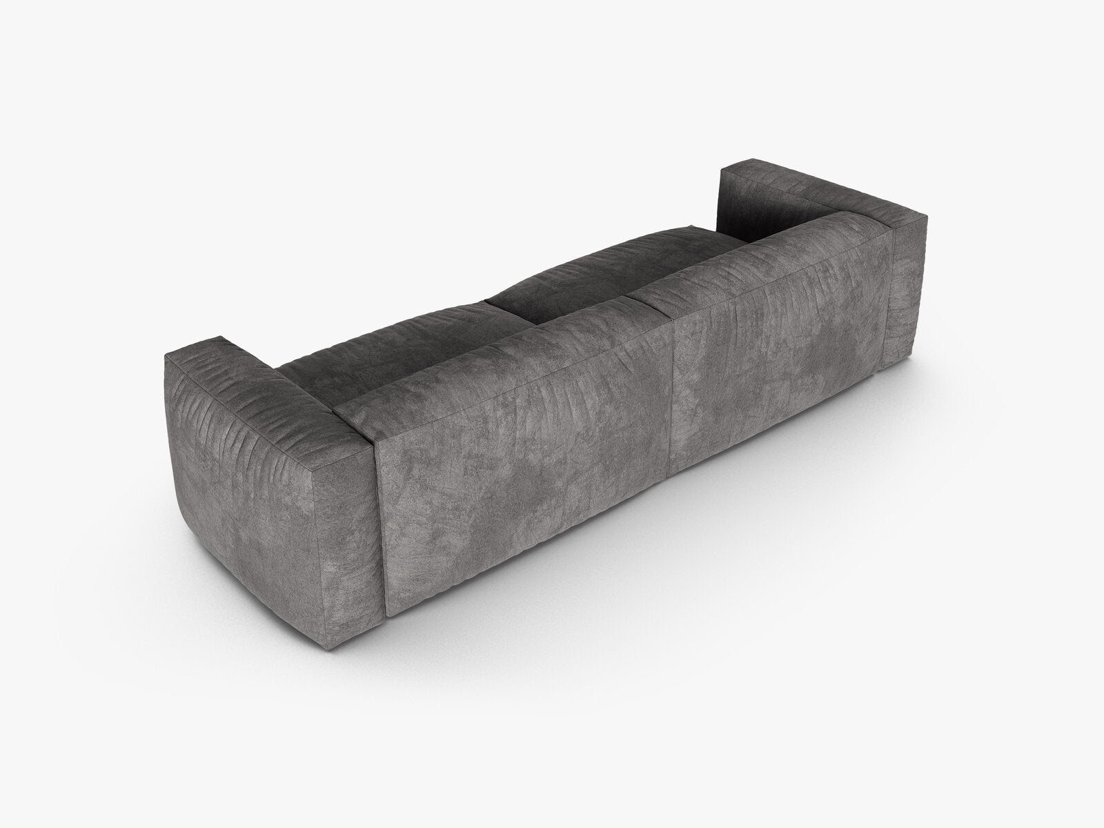 Micadoni Sofa Martina 4-Sitzer 90cm Sitztiefe Samt Vogue Grau