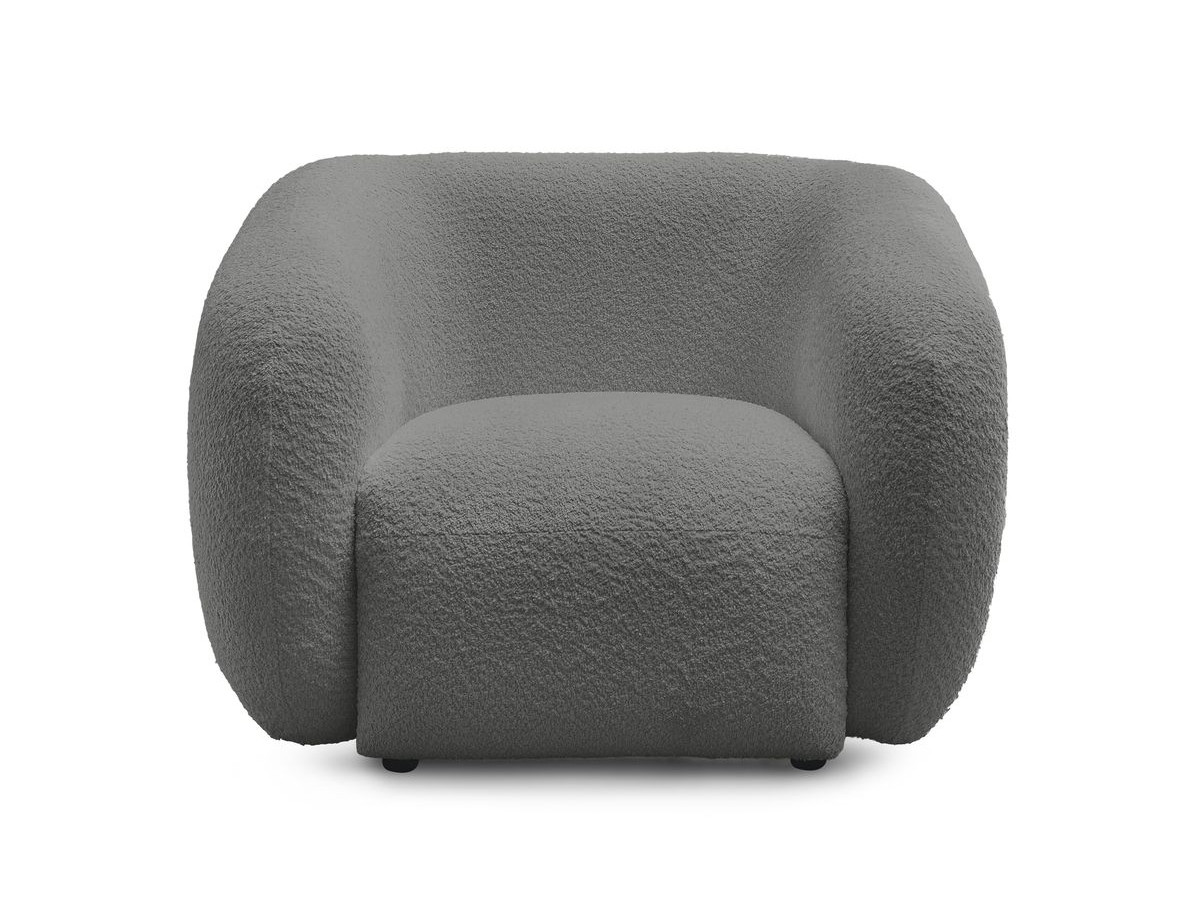 Bobochic Celine Sessel Bouclé-Stoff Dunkelgrau