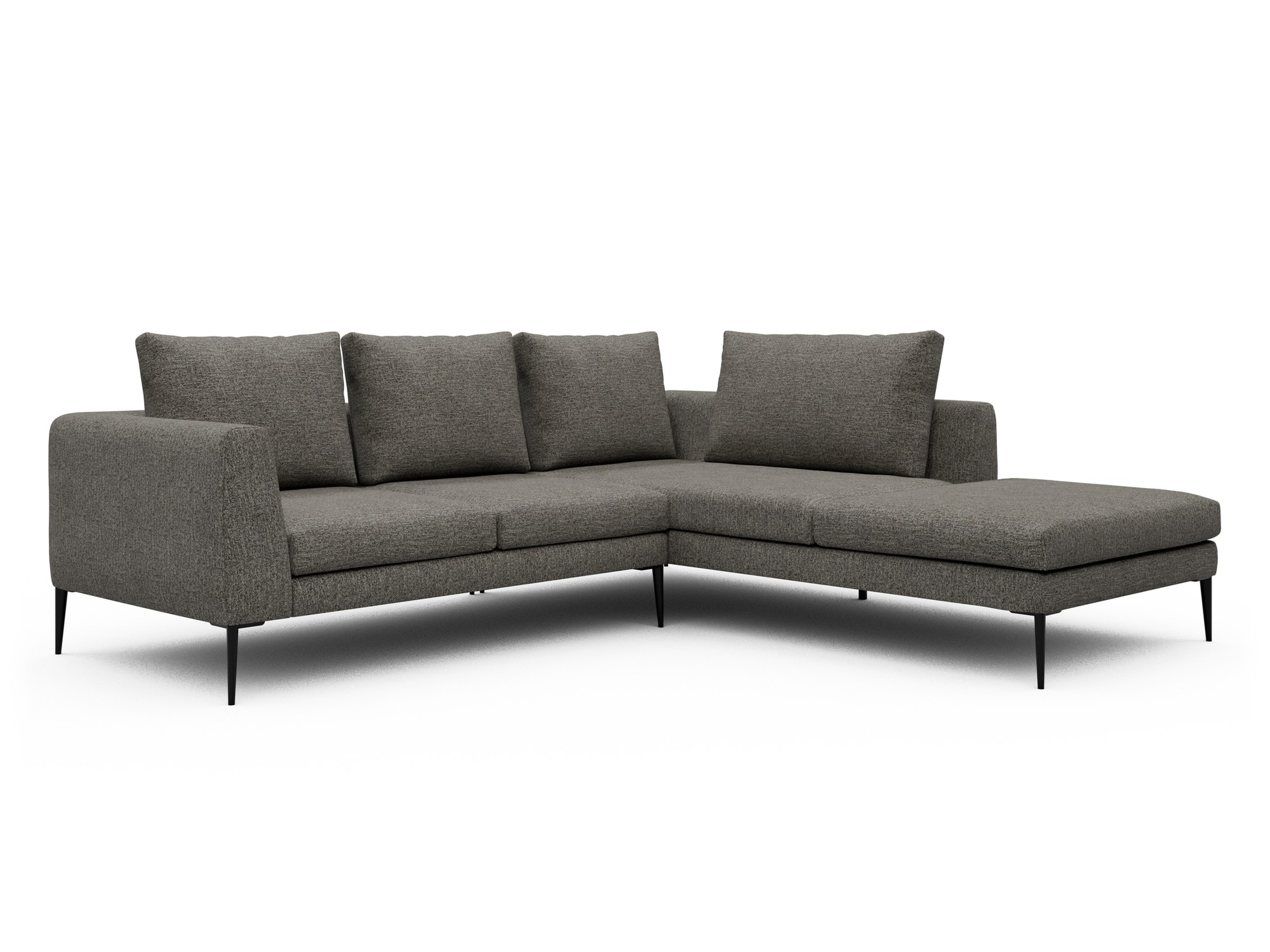 Skandi Home Ecksofa Paul Relax-Ecke rechts mit 2-Sitzer Carreno-Sepie-Brown moebelfaktor