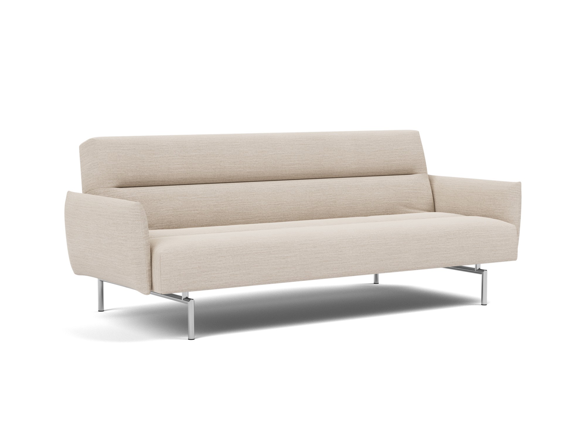 Schlafsofa Jillis mit Armlehnen Webstoff Blida 612-Sand-Grey