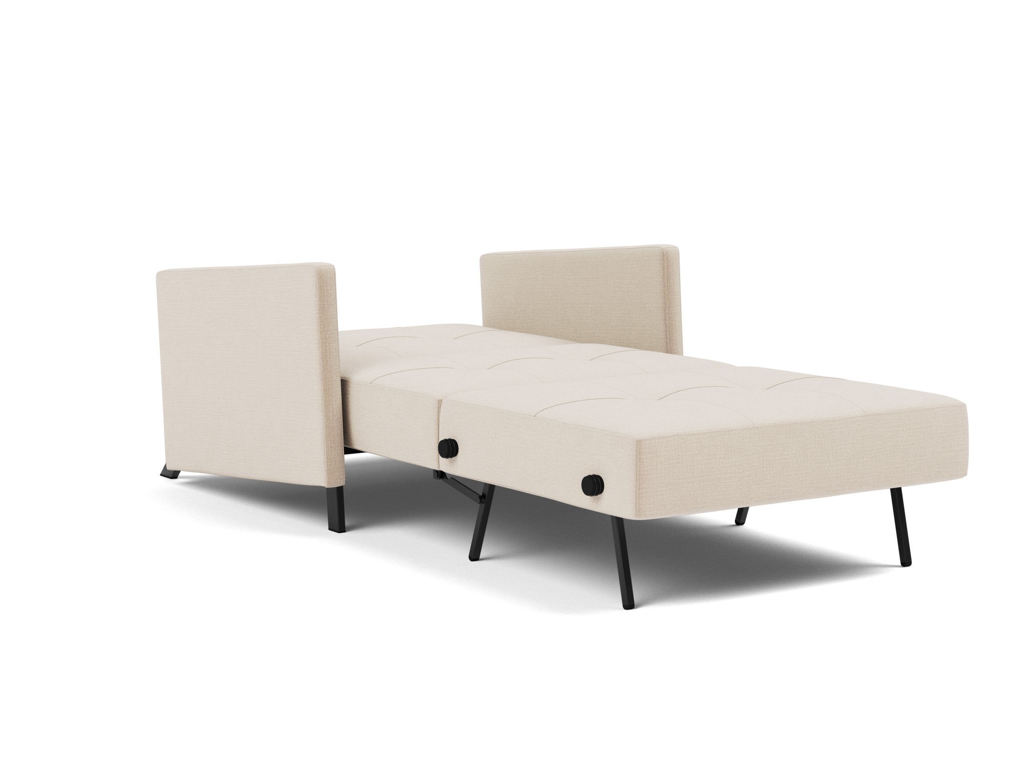 Schlafsessel Cubed 90 mit Armlehnen Chenille Esina 410-Almond-Beige