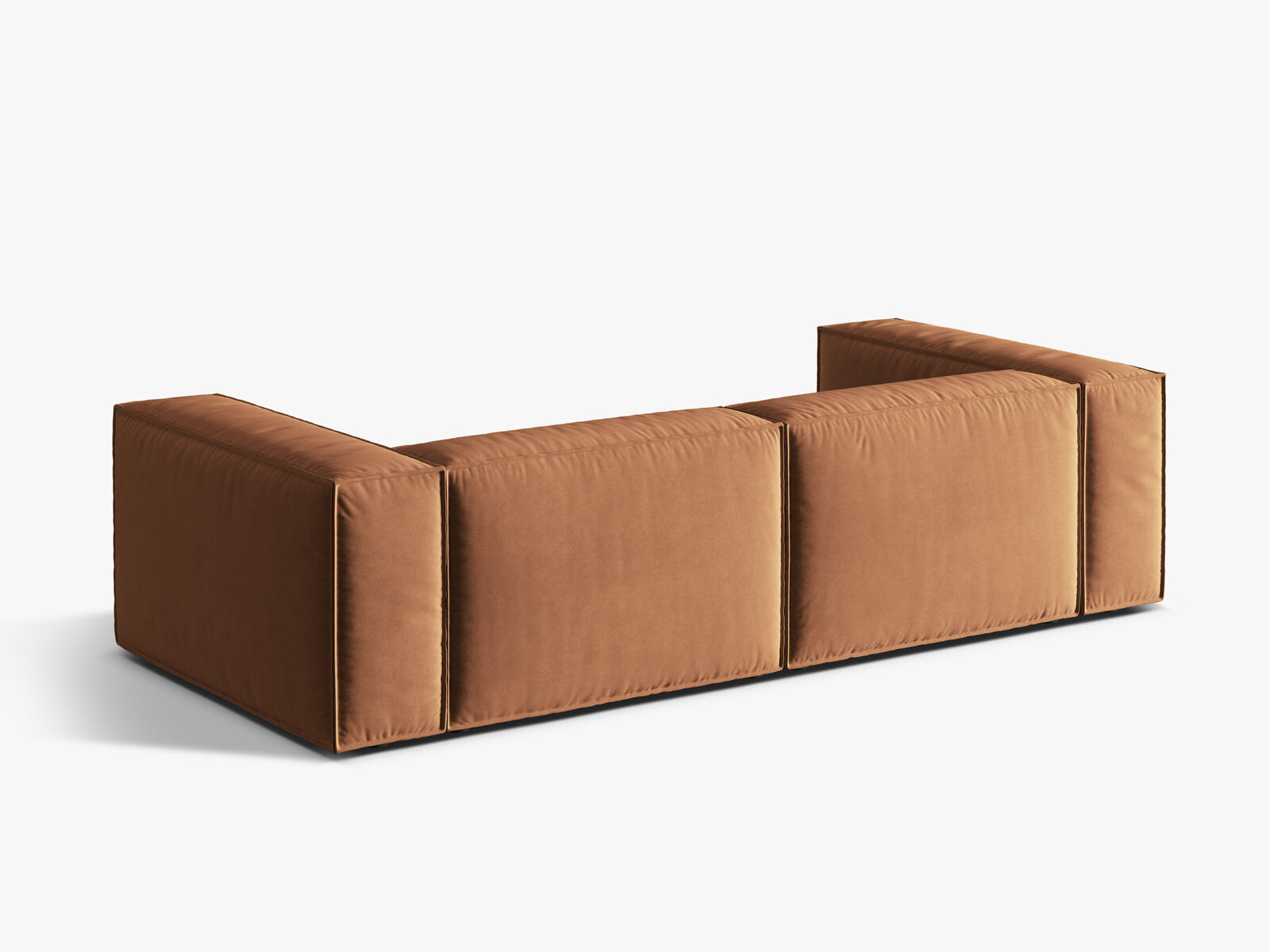Micadoni Sofa Nuria 4-Sitzer Samt Honig