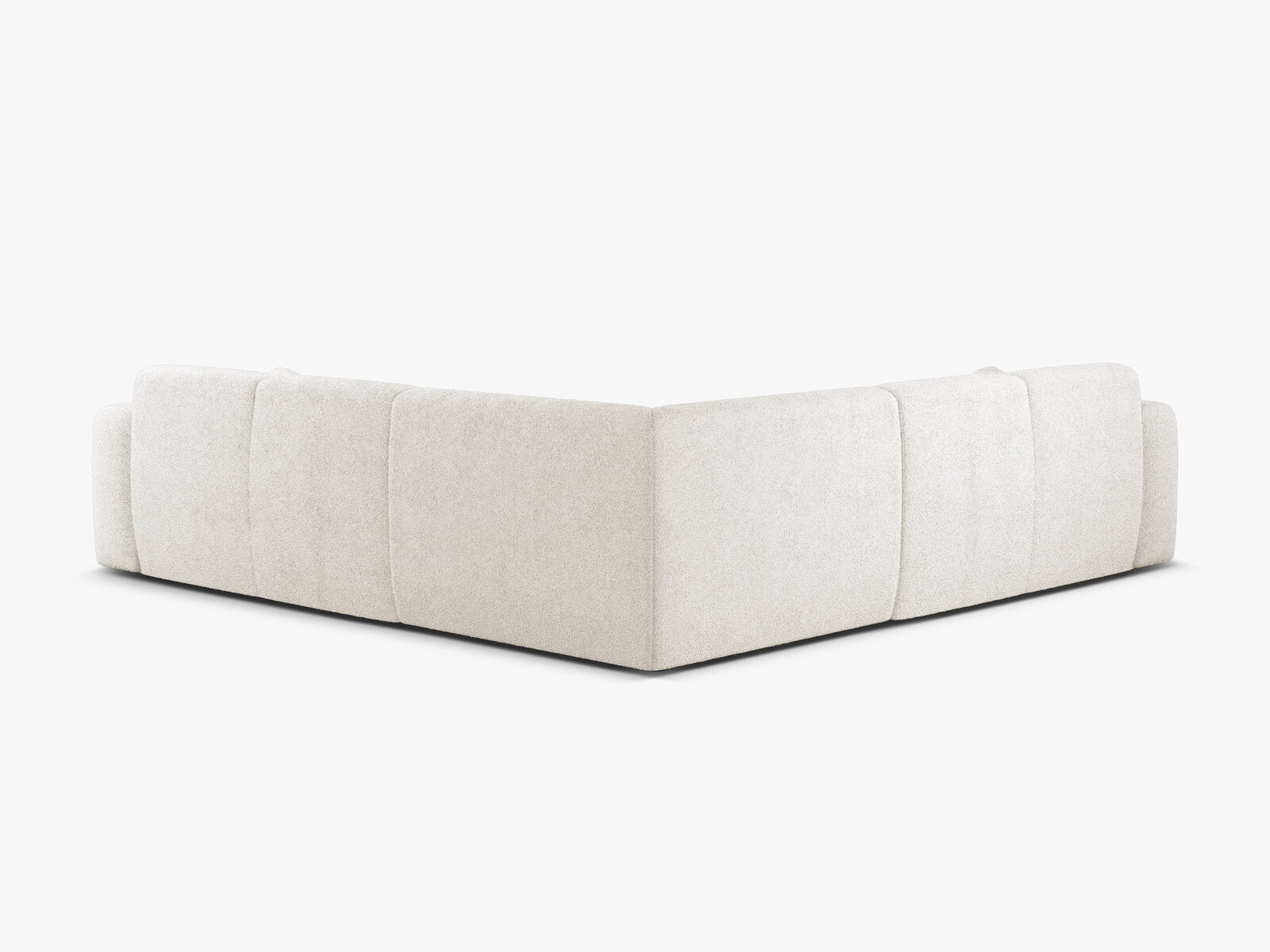 Micadoni Ecksofa Molino 5-Sitzer Boucle Baloo Weiß