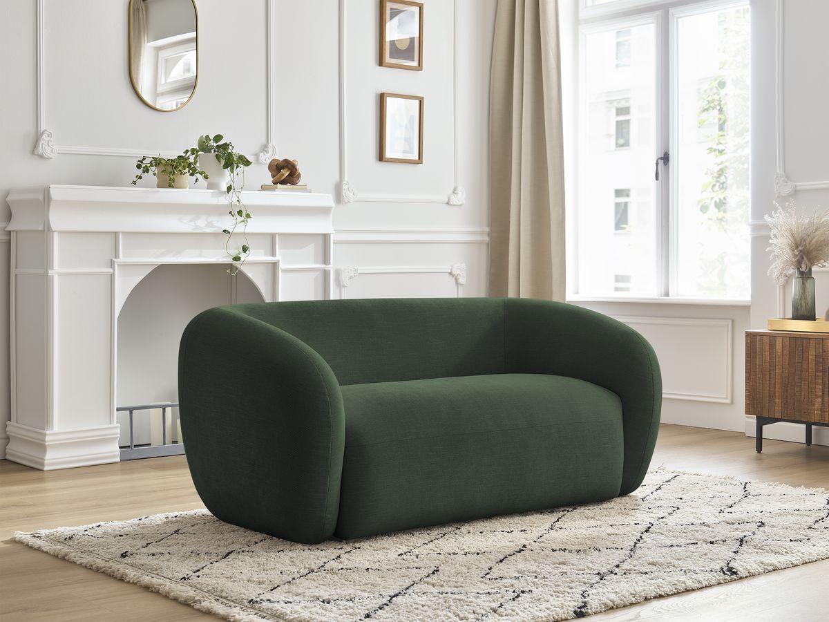 Bobochic Celine Sofa 2-Sitzer Stoff Grün