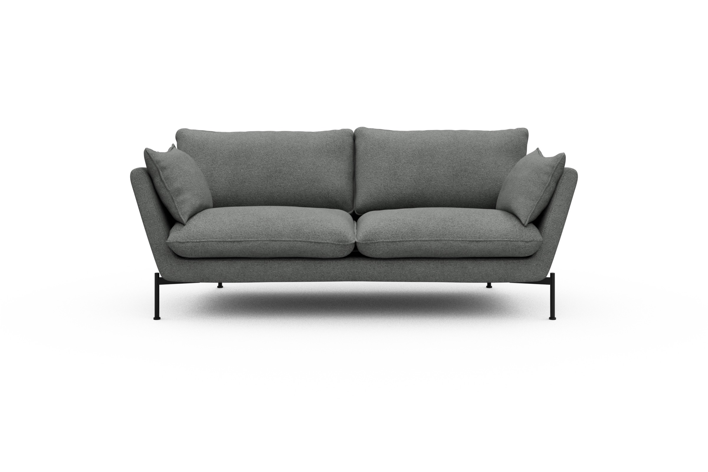 Skandi Home Sofa Anton 2-Sitzer Boucle-Ash-Grey moebelfaktor