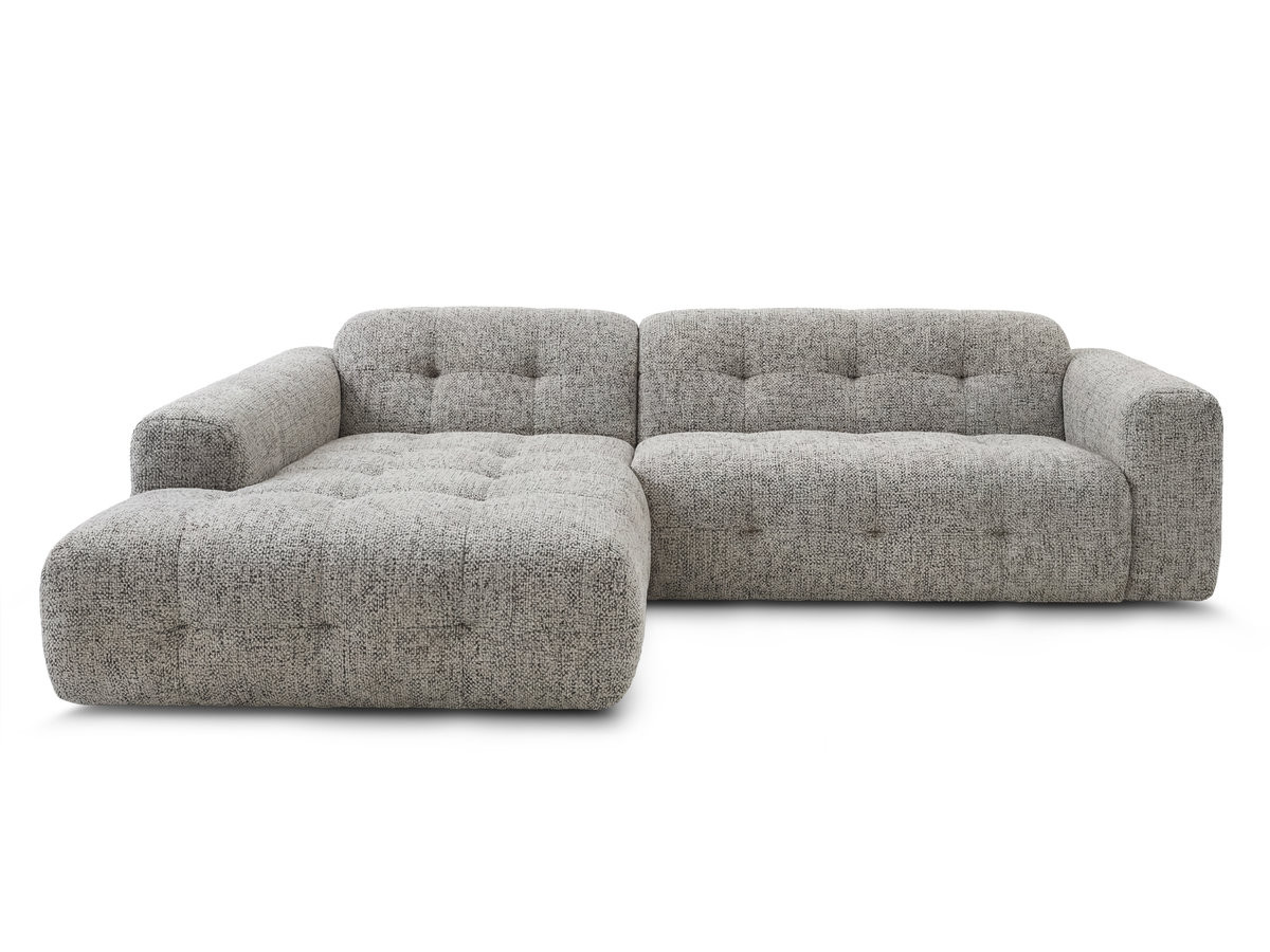 Bobochic Laura Ecksofa Melange-Stoff Taupe Ecke links