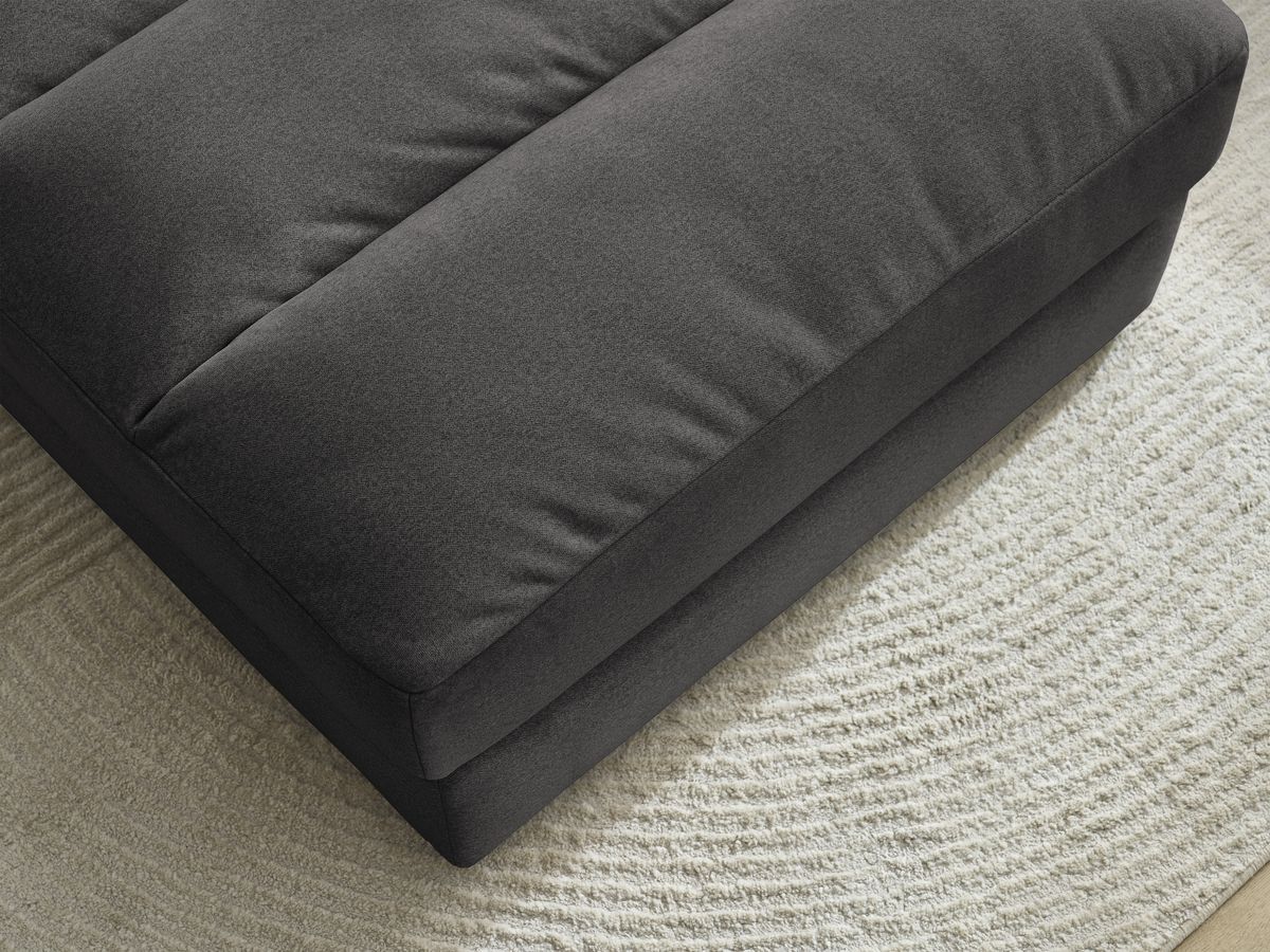 Bobochic Sierra Pouf Samt Schwarz