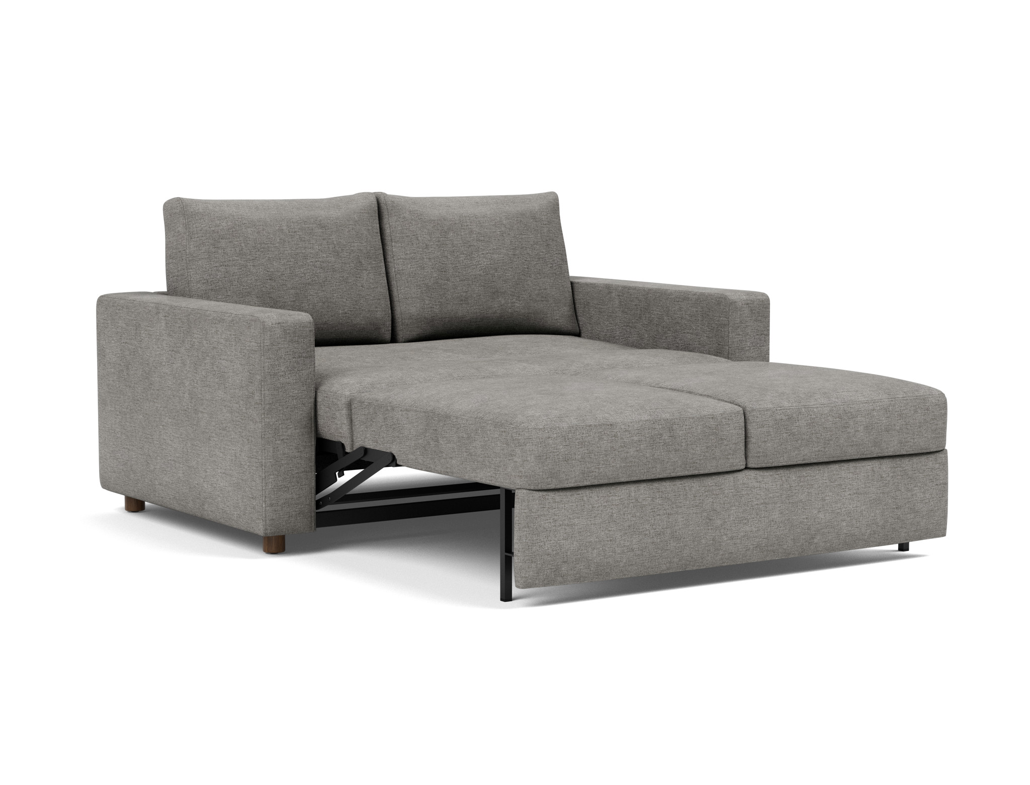 Schlafsofa Neah mit Standard-Armlehnen 140 Flachgewebe Avella 282-Warm-Grey