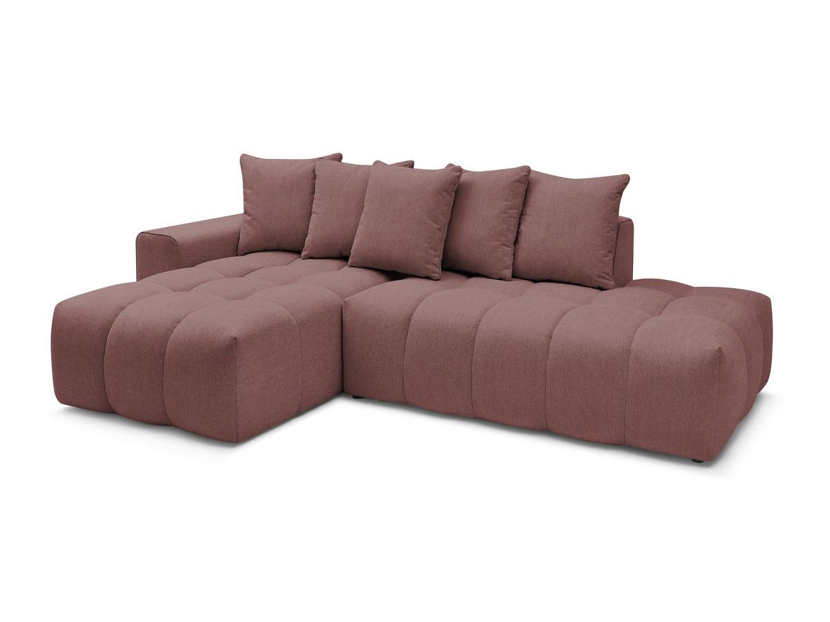 Bobochic Mont-blanc Ecksofa Melange-Stoff Rosa Ecke links