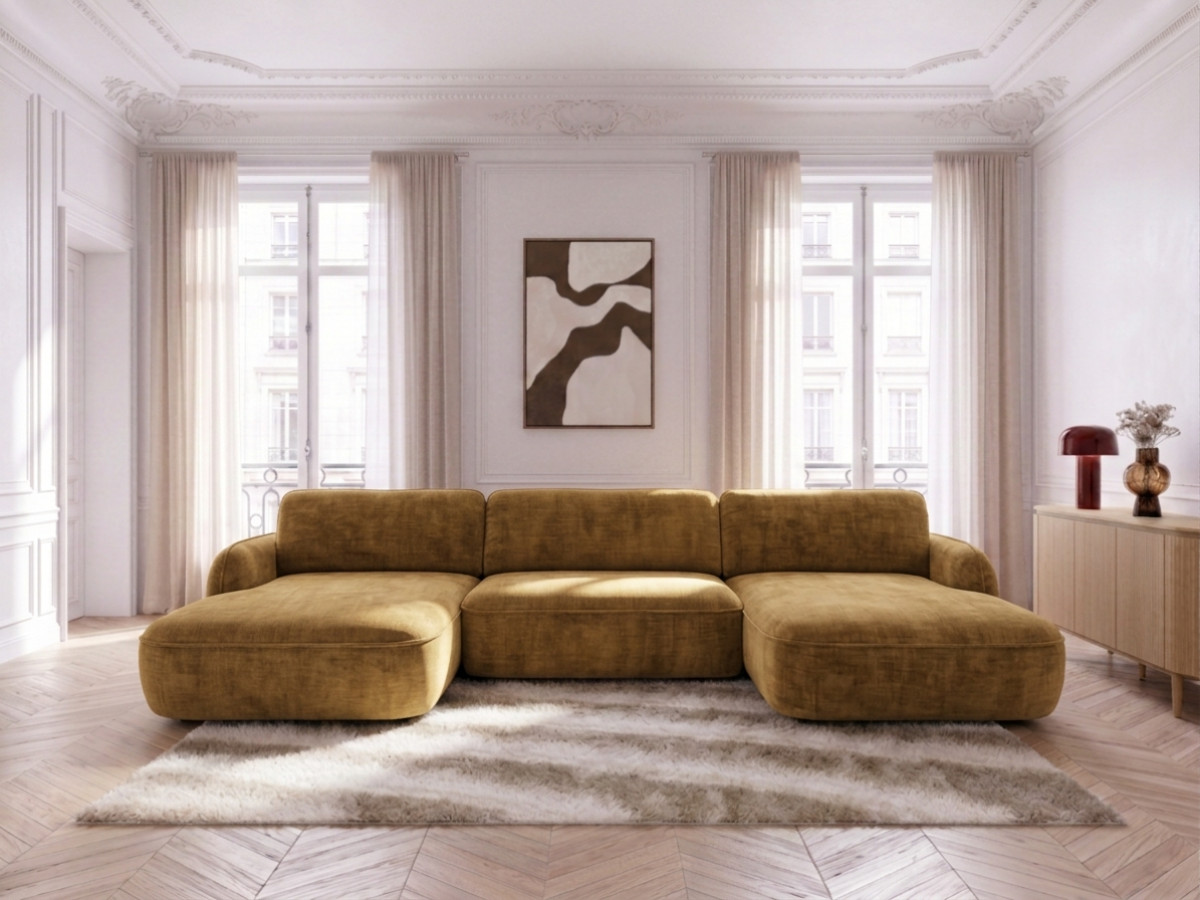 Bobochic Celeste Wohnlandschaft Chenille Gelb