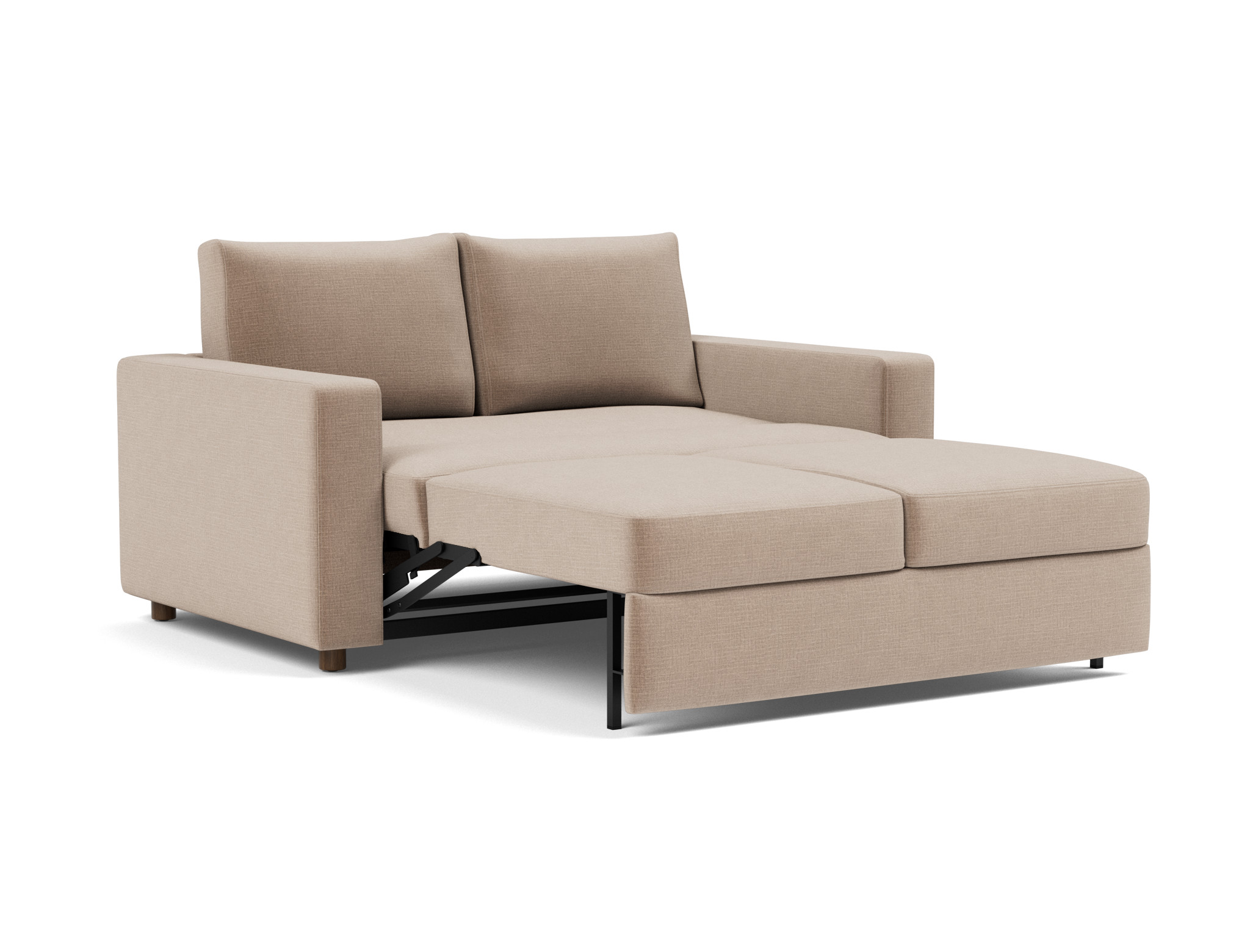 Schlafsofa Neah mit Standard-Armlehnen 140 Chenille Esina 417-Mocha