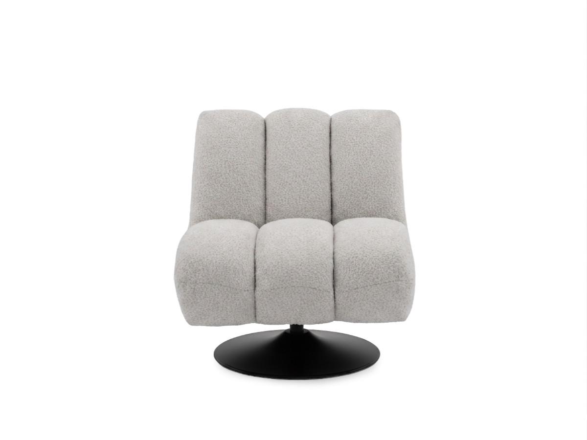 Bobochic Janissaire Sessel 79 × 89 cm Bouclé-Stoff Hellgrau