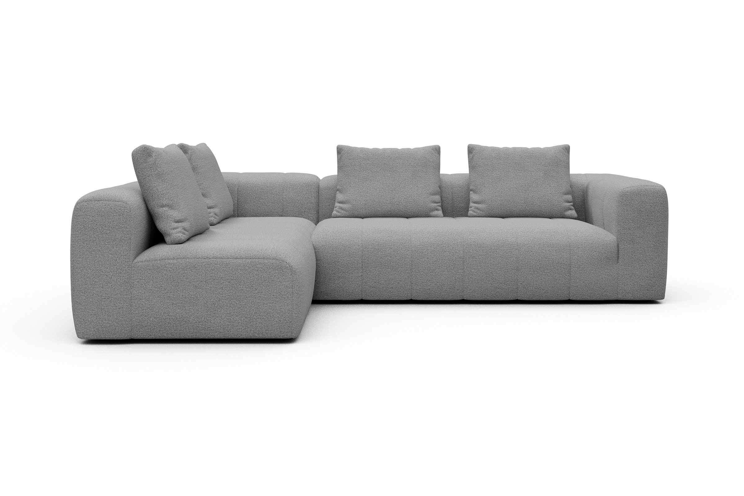 Ecksofa Hugo 2x 2,5-Sitzer Armlehne rechts Sama-Grey