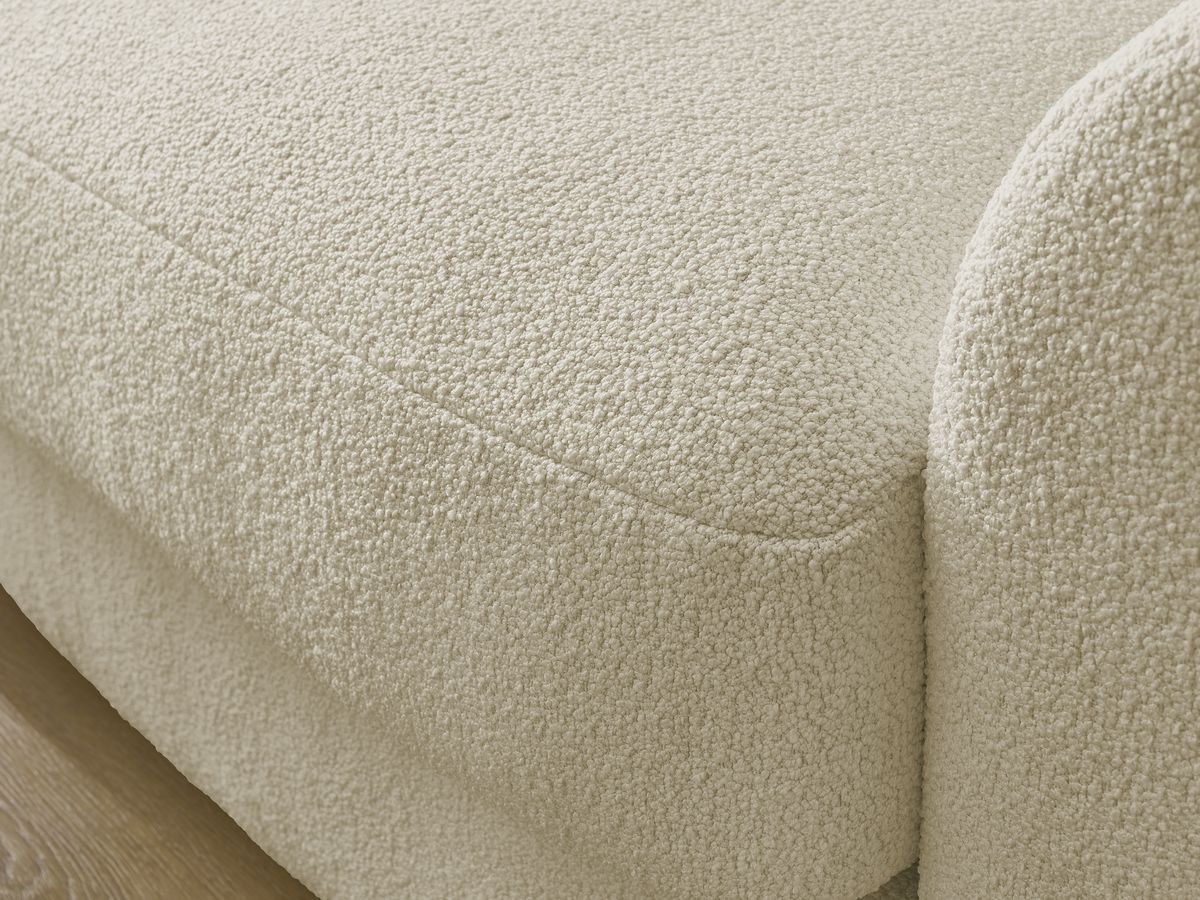 Bobochic Leonore Ecksofa Bouclé-Stoff Beige Ecke links