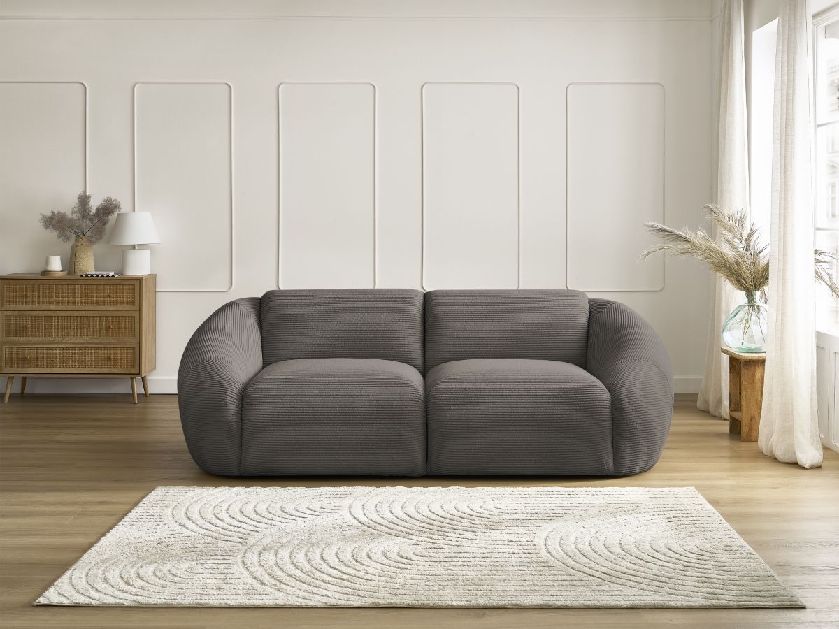 Bobochic Tina Sofa 2-Sitzer Cordsamt Taupe