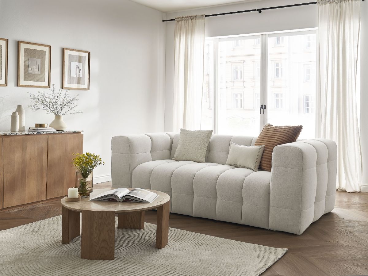 Bobochic Cloud Schlafsofa 3-Sitzer Stoff Beige