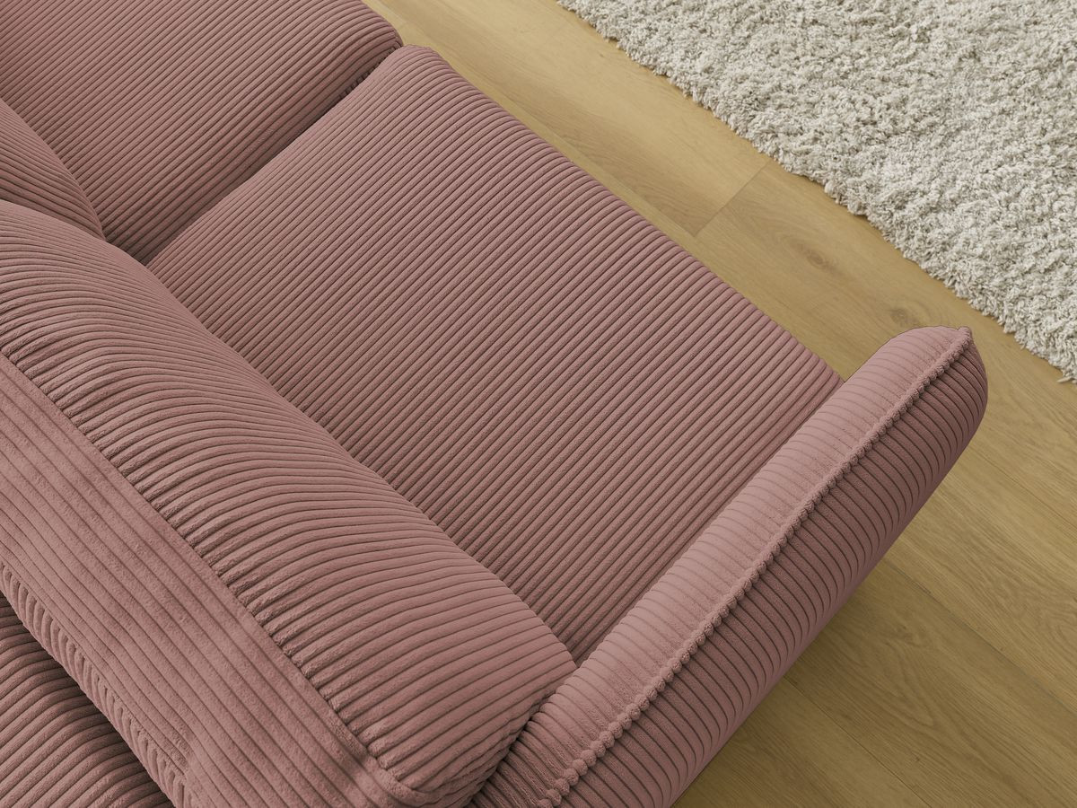 Bobochic Lenny Schlafsofa 3-Sitzer Cordsamt Rosa