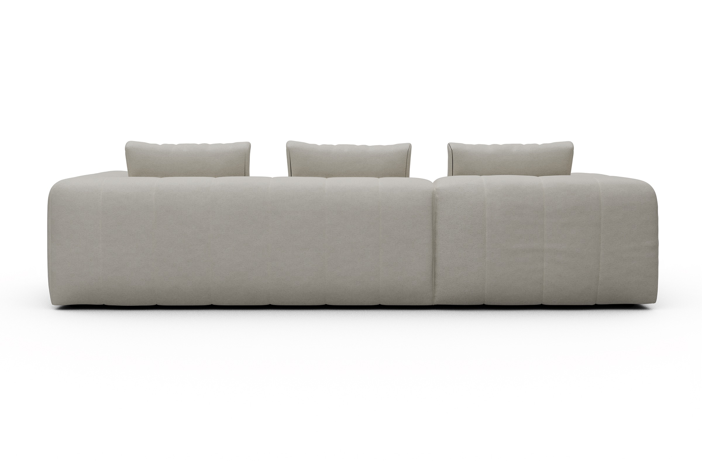 Ecksofa Hugo 2,5-Sitzer Armlehne rechts mit Chaiselongue Denari-Clean-Beige